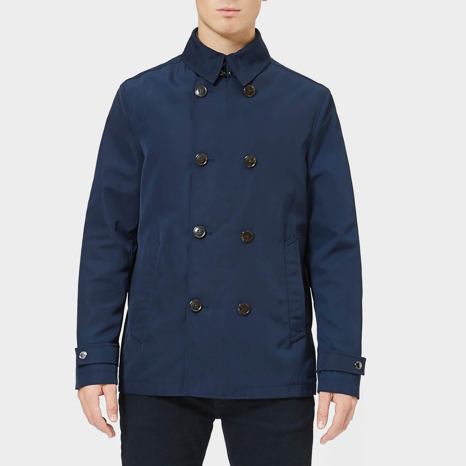 Michael Kors Men s Nylon Pea Coat Navy