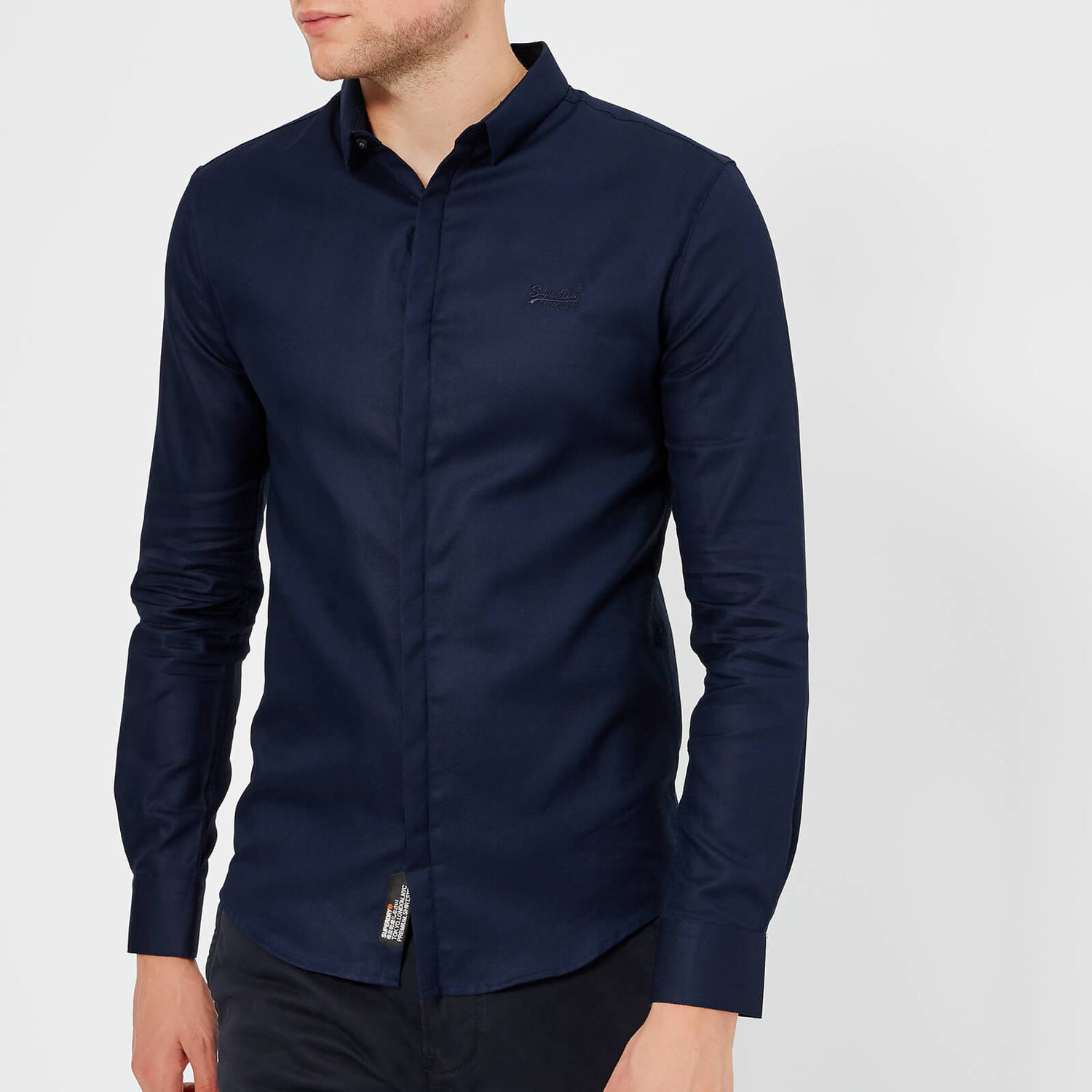 Superdry Men s Premium Slim Fit Shirt Navy Honeycomb TheHut