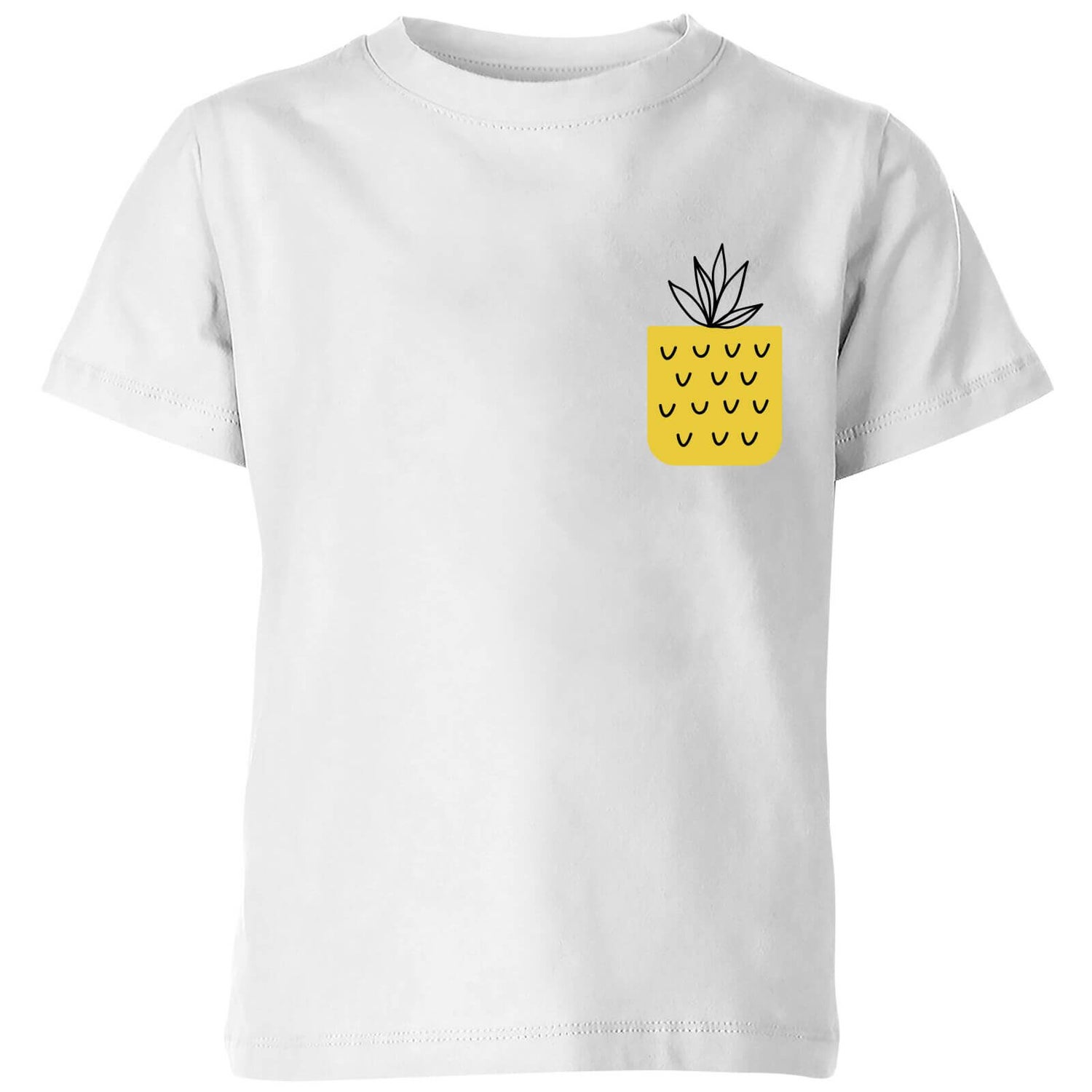 My Little Rascal Pineapple Pocket Kids T Shirt White IWOOT UK