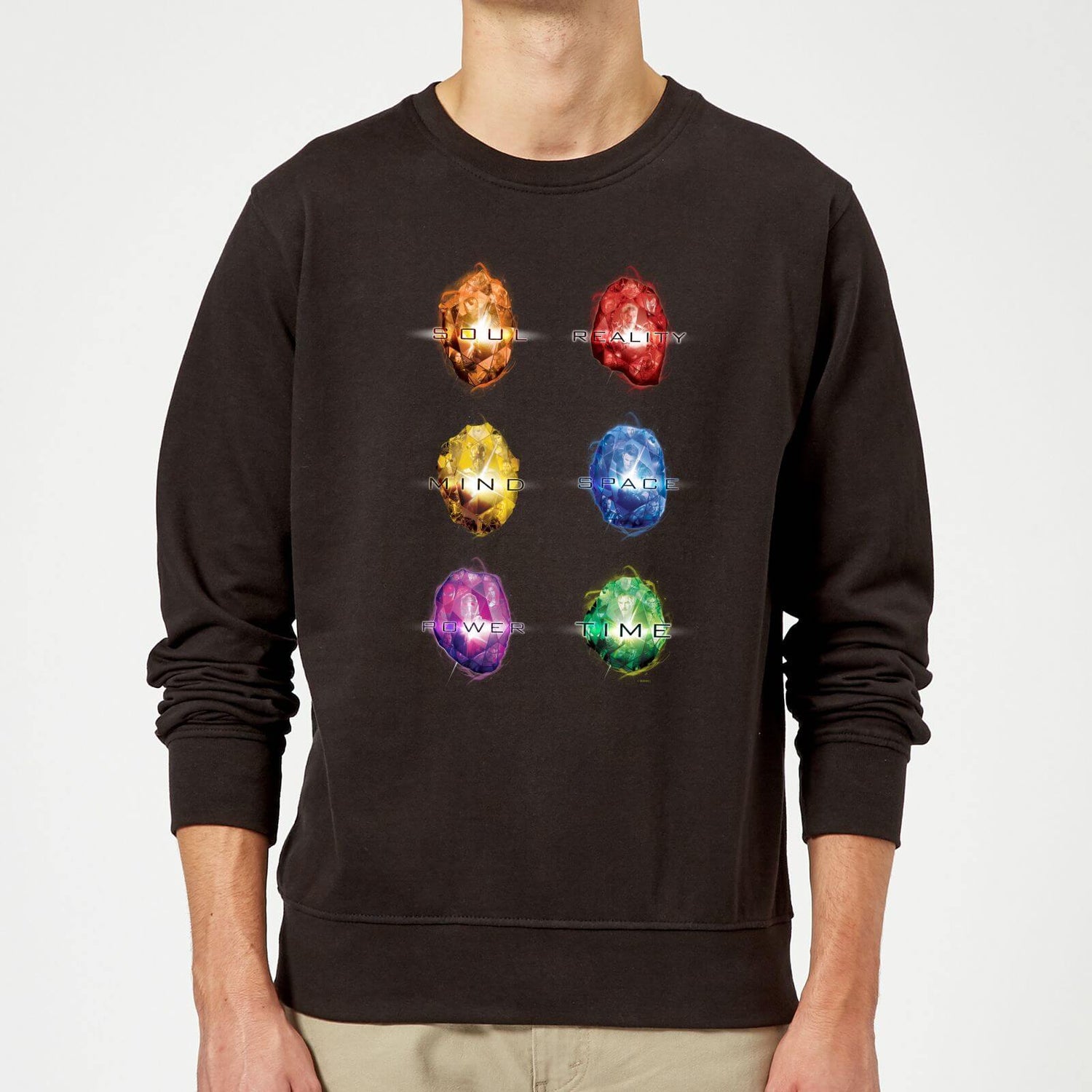 Avengers Infinity Stones Sweatshirt Black Clothing Zavvi UK