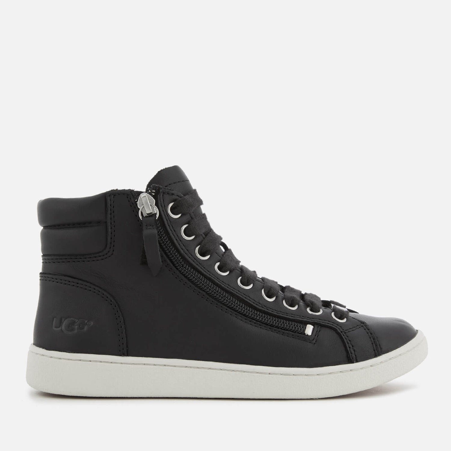 UGG Women s Olive Full Grain Leather Hi Top Trainers Black