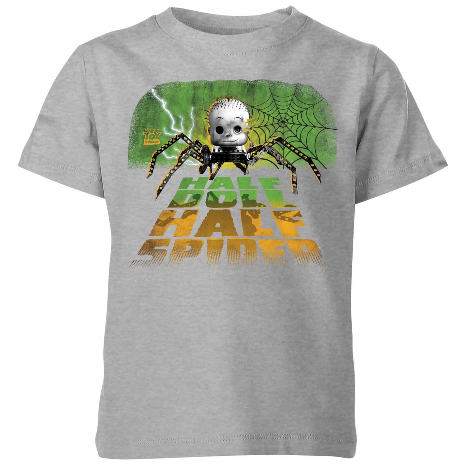 Toy Story Half Doll Half Spider Kids T Shirt Grey Clothing Zavvi UK