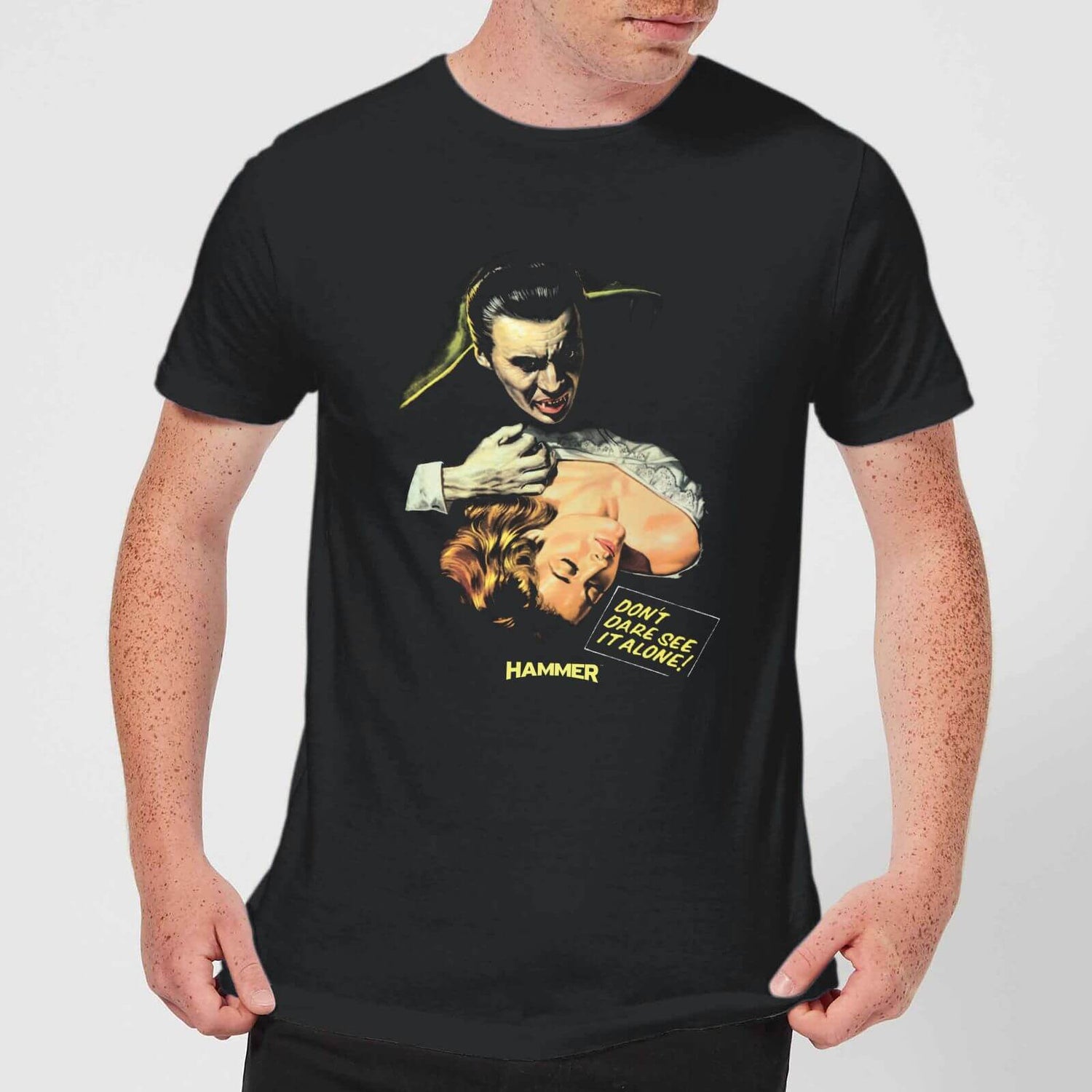 Hammer Horror Dracula Don't Dare See It Alone Men's T-Shirt - Black