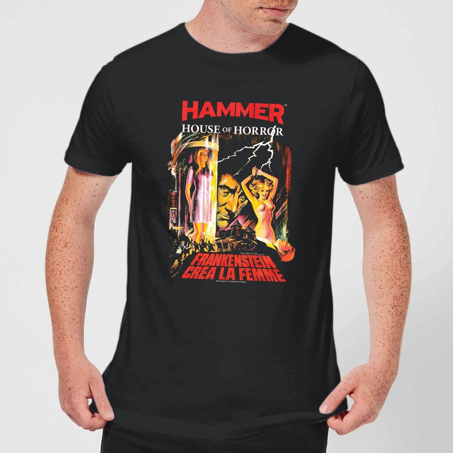 T-Shirt Homme Frankenstein Créa La Femme - Noir