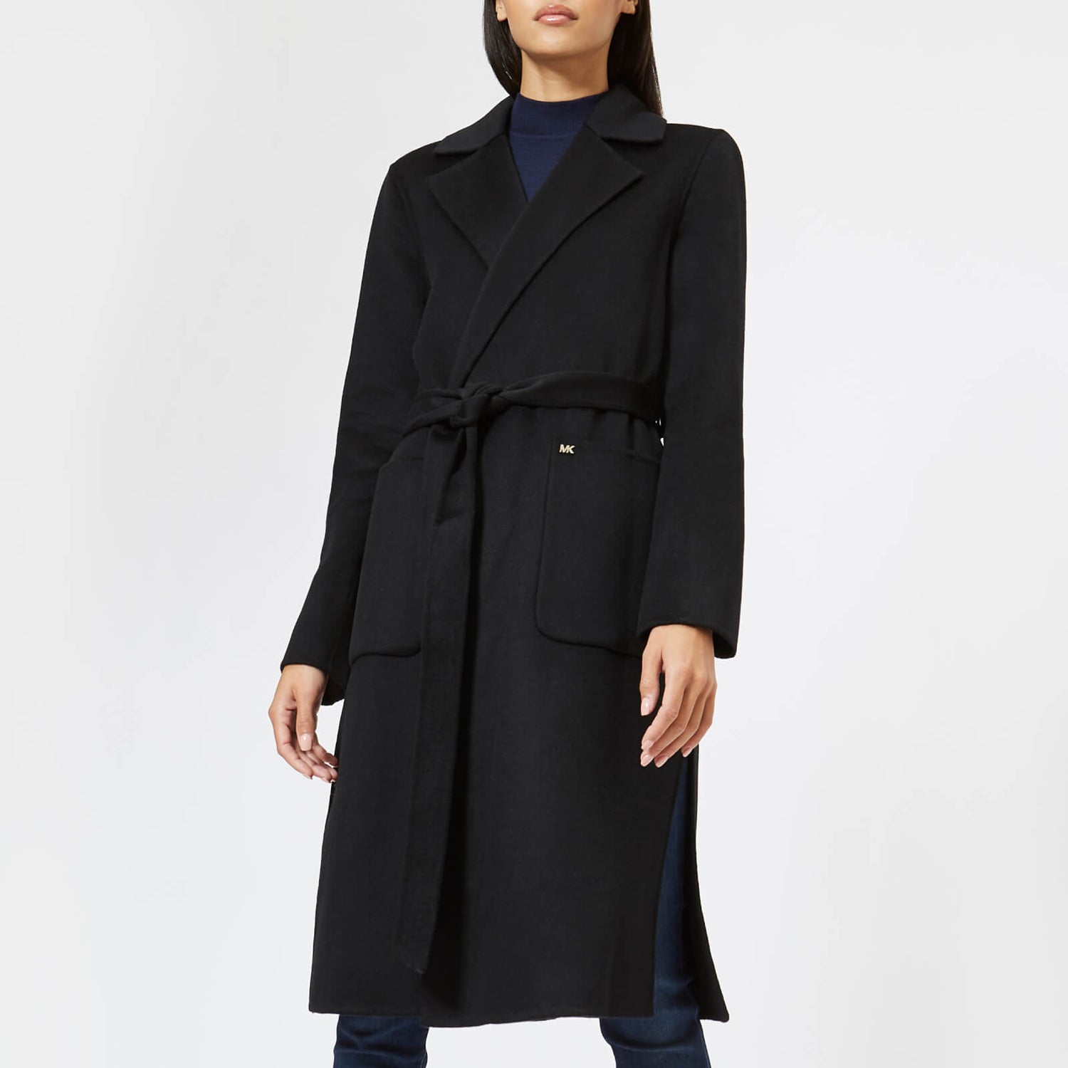 MICHAEL MICHAEL KORS Women s Double Breasted Wool Coat Black