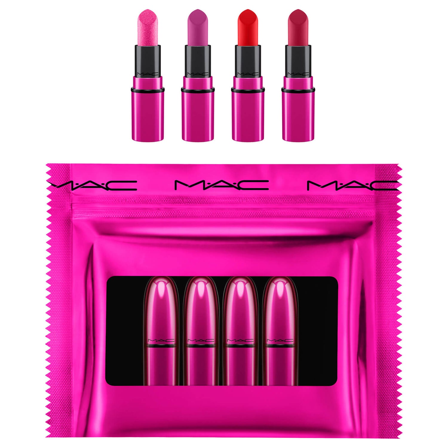 MAC Shiny Pretty Things Party Favours Mini Lipsticks Bright (Worth £