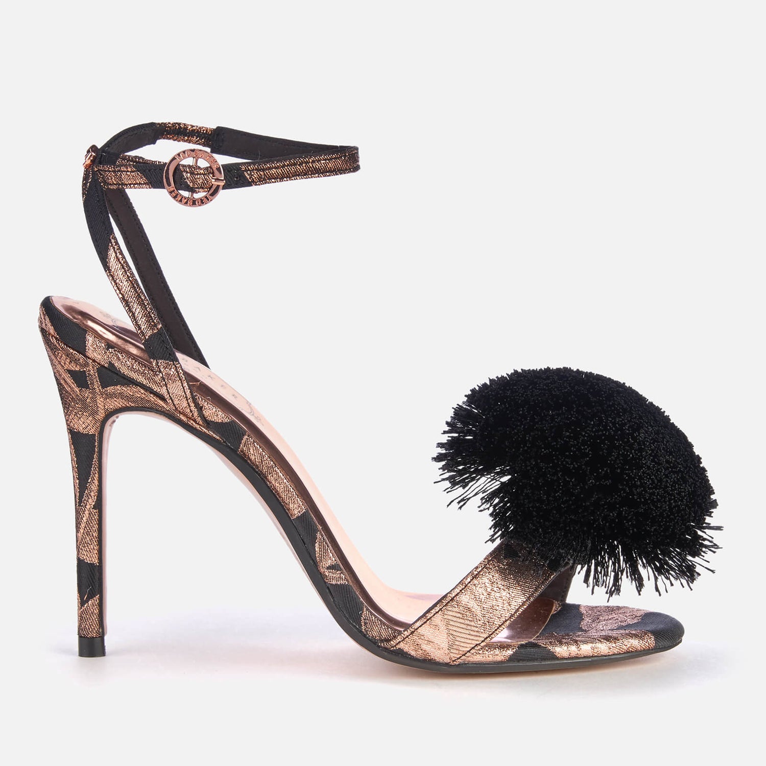 Ted Baker Women s Elynie Jacquard Barely There Heeled Sandals Black TheHut