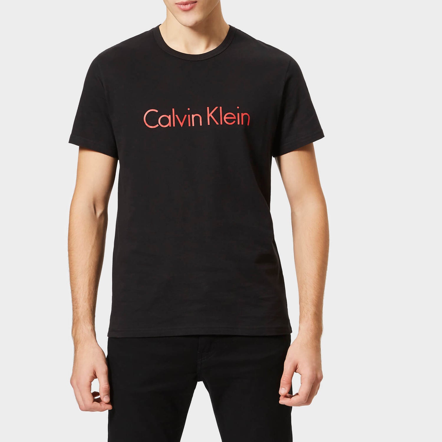 Calvin Klein Men's Logo T-Shirt - Black/Red | TheHut.com