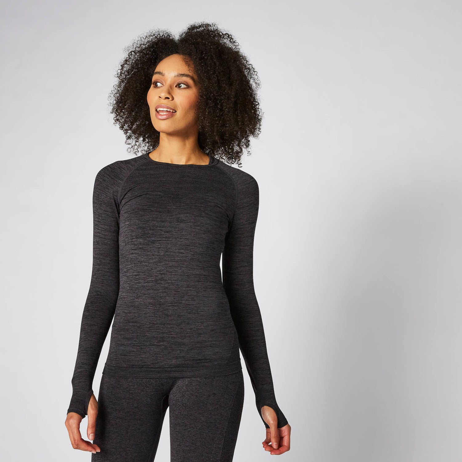 Women's Inspire Seamless Long-Sleeve Top, Black