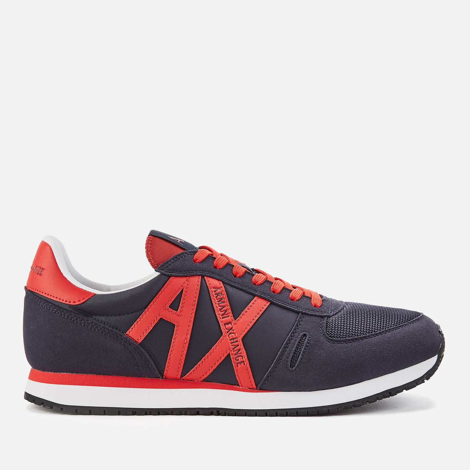 Armani Exchange Men's AX Logo Runner Style Trainers - Navy/Red | FREE ...