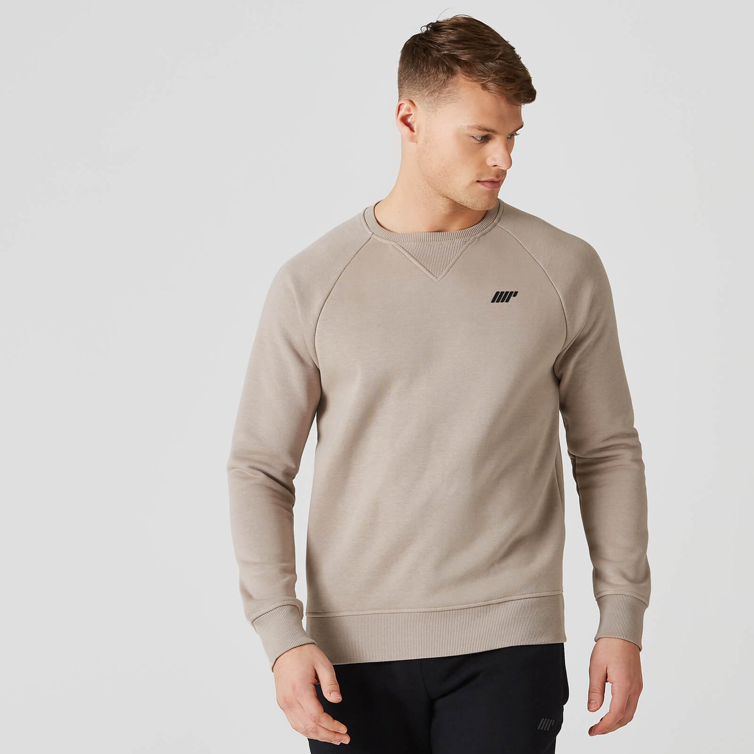 Buy Men s Tru Fit Crew Neck Sweatshirt 2.0 Taupe MYPROTEIN