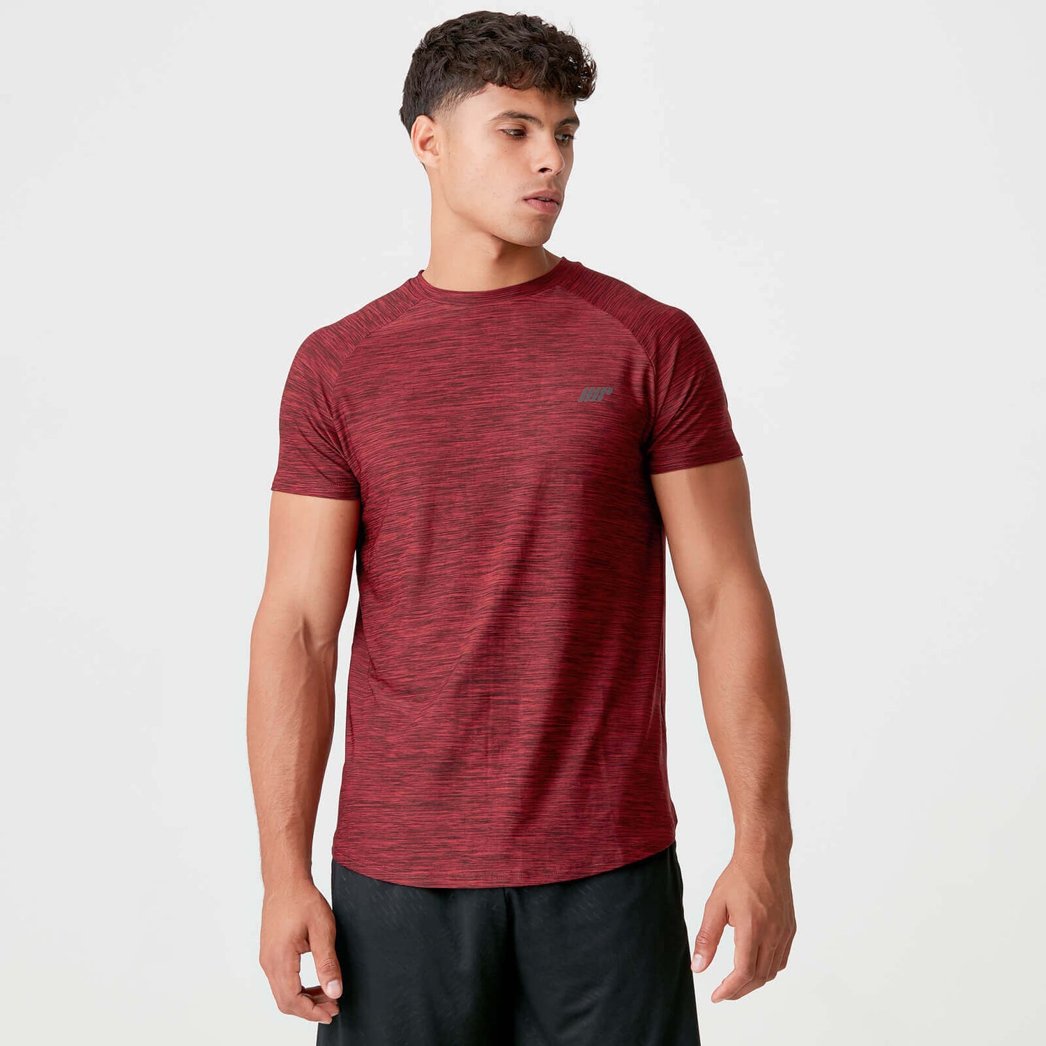Buy Men's Dry-Tech Sweat-Wicking Gym Shirt, Red Marl