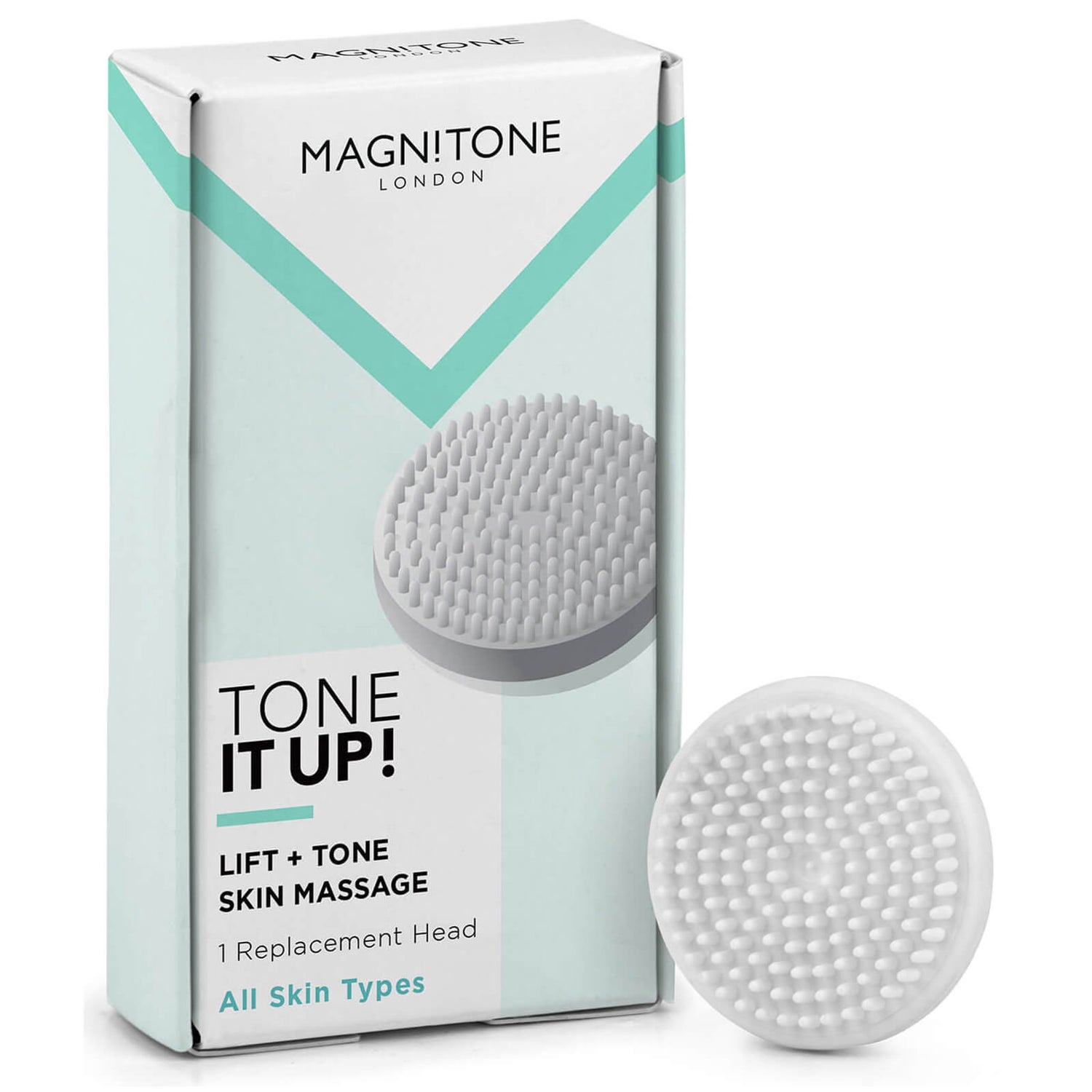 MAGNITONE London Barefaced 2 Tone It Up! Massaging Brush Head - 1-pakning