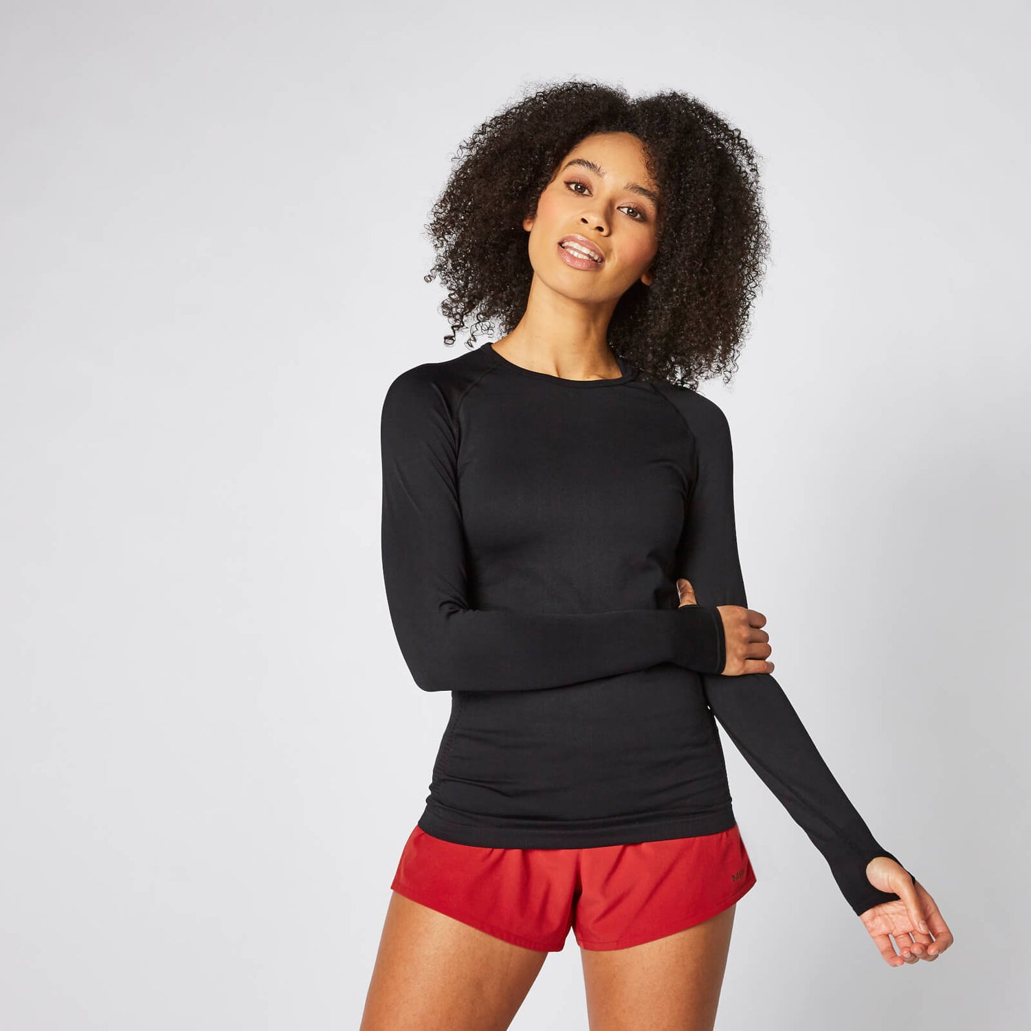 Women's Shape Seamless Long-Sleeve Top, Black