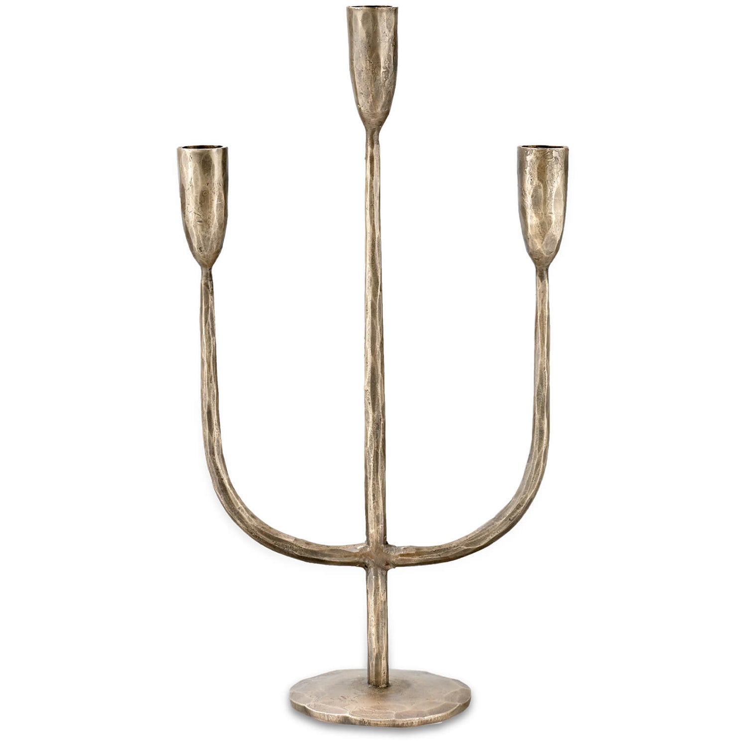 Mbata Brass Candelabra - Antique Brass – nkuku