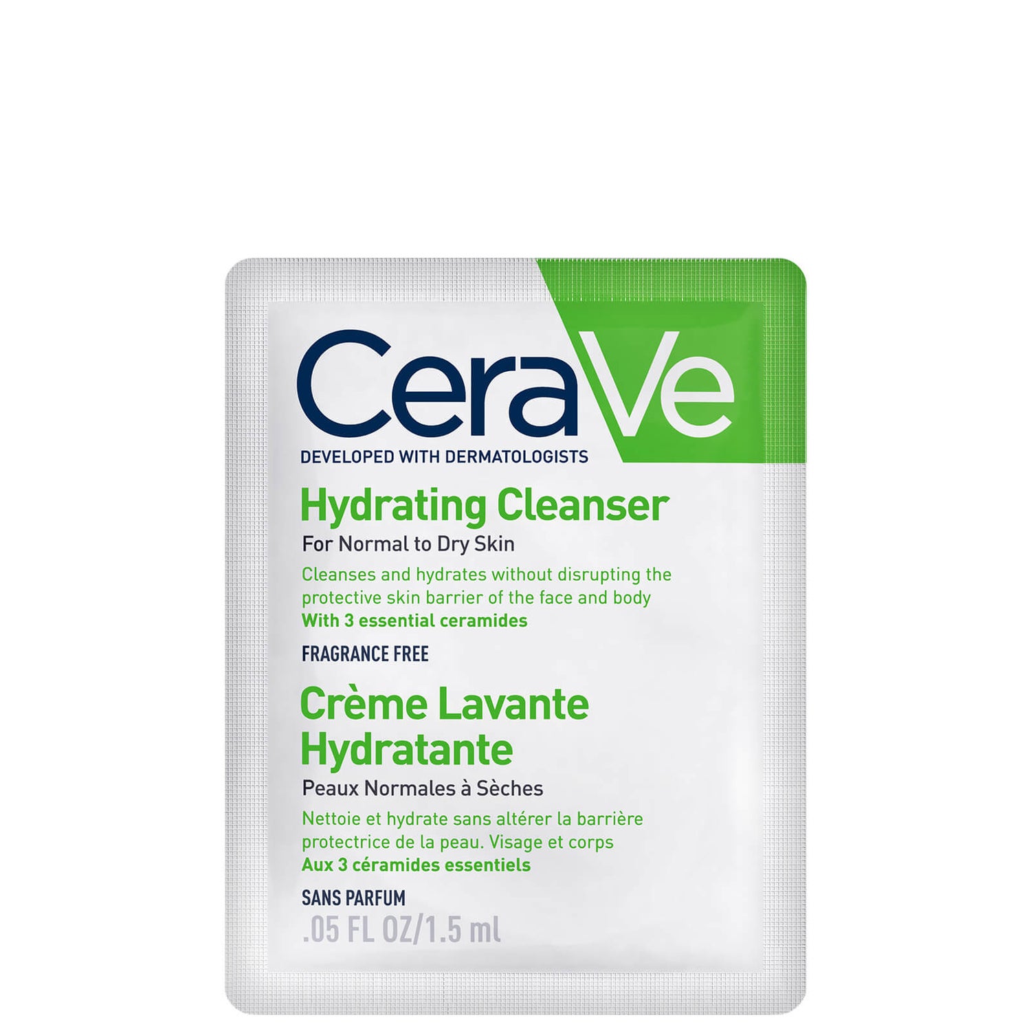 CeraVe Hydrating Cleanser Sample 1.5ml (Free Gift) LOOKFANTASTIC