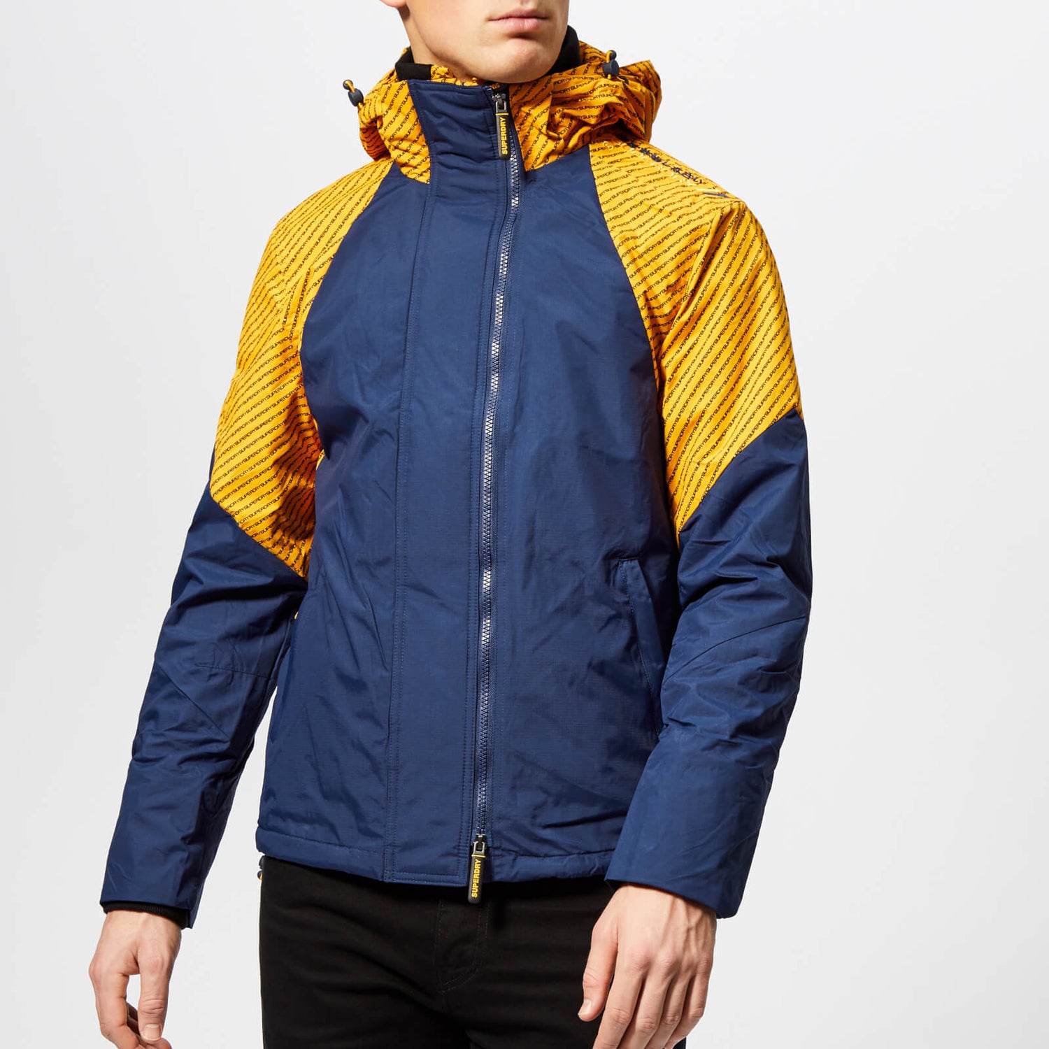 Superdry Men s Arctic Intron Hooded Windcheater Golden Ochre Dark Blue TheHut