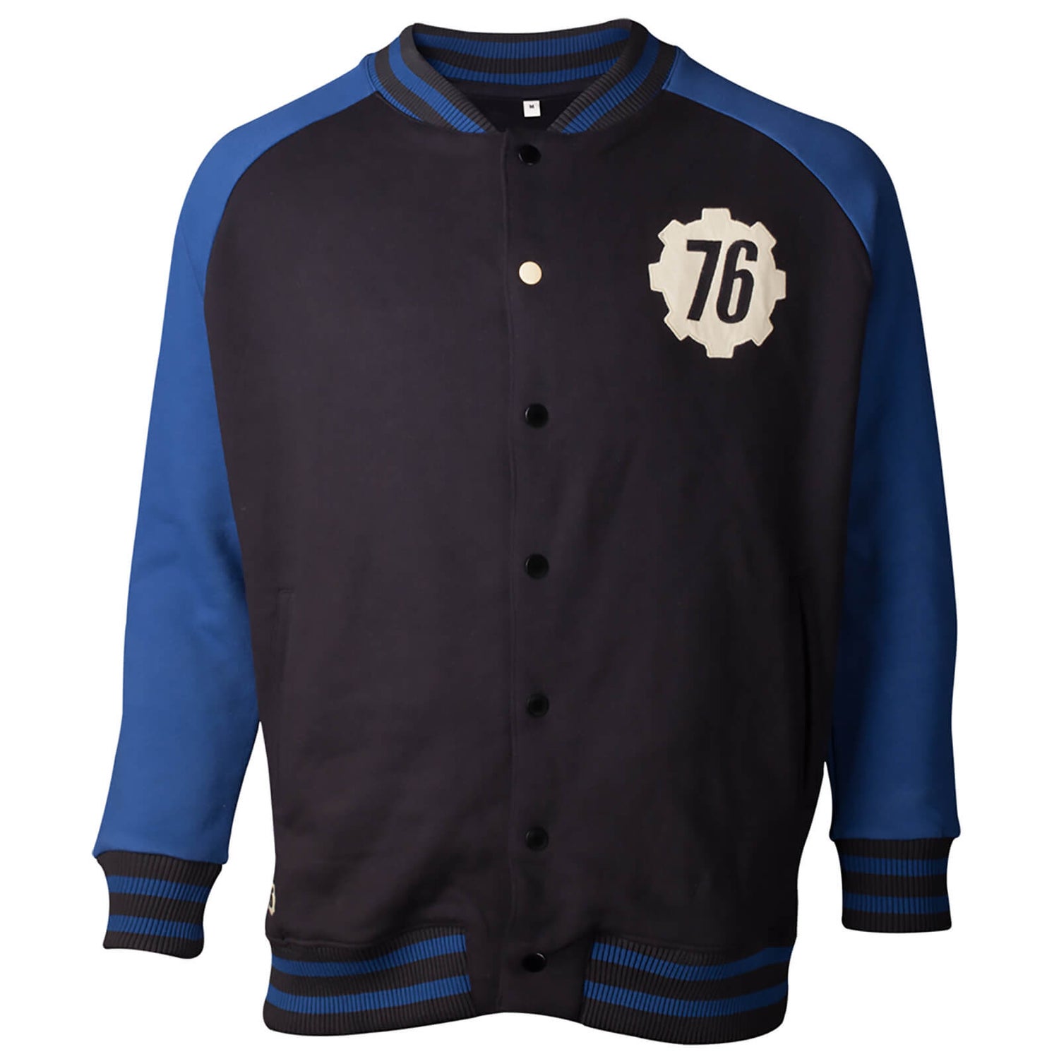 Fallout Men's Vault 76 Varsity Jacket - Navy Mens Clothing Fallout Men's Vault 76 Varsity Jacket - Navy Mens Clothing