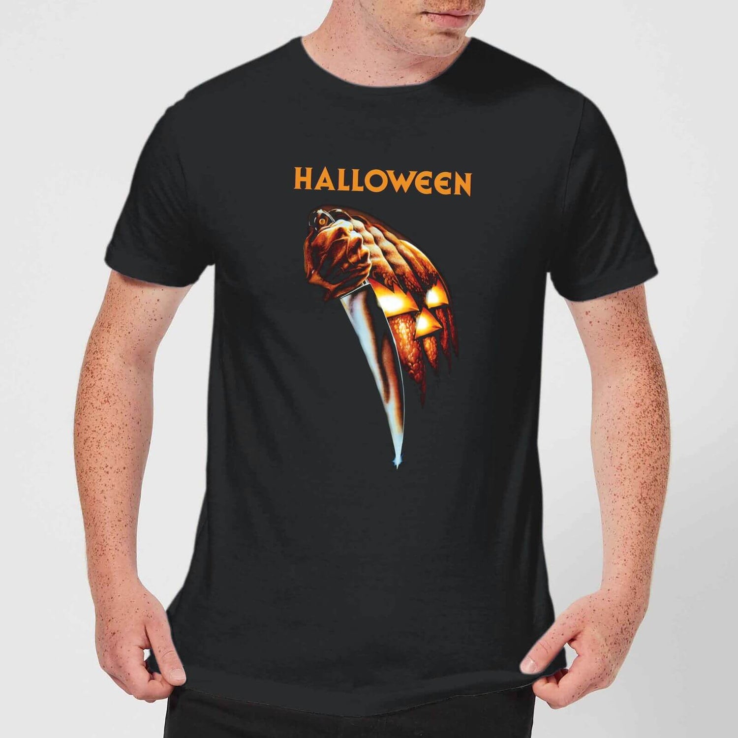 Halloween Pumpkin Men's T-Shirt - Black