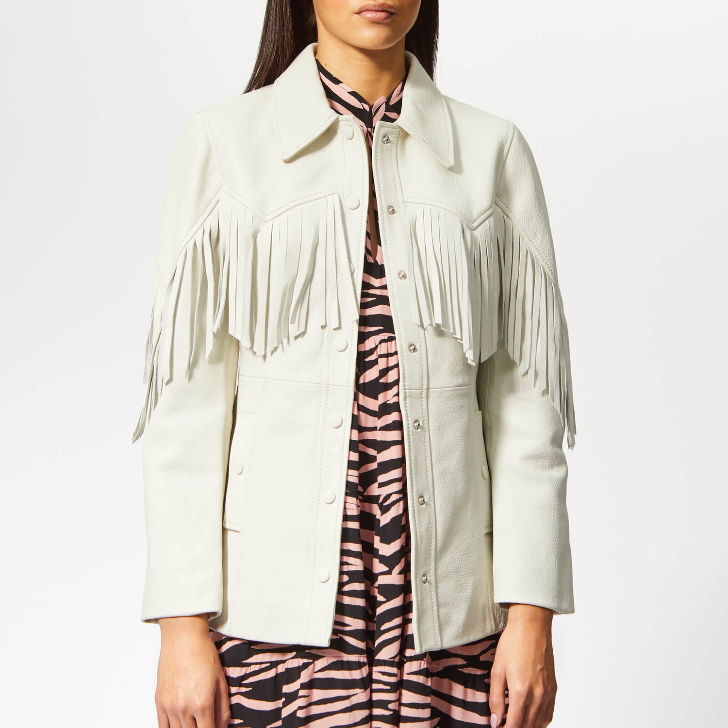 ganni fringe jacket