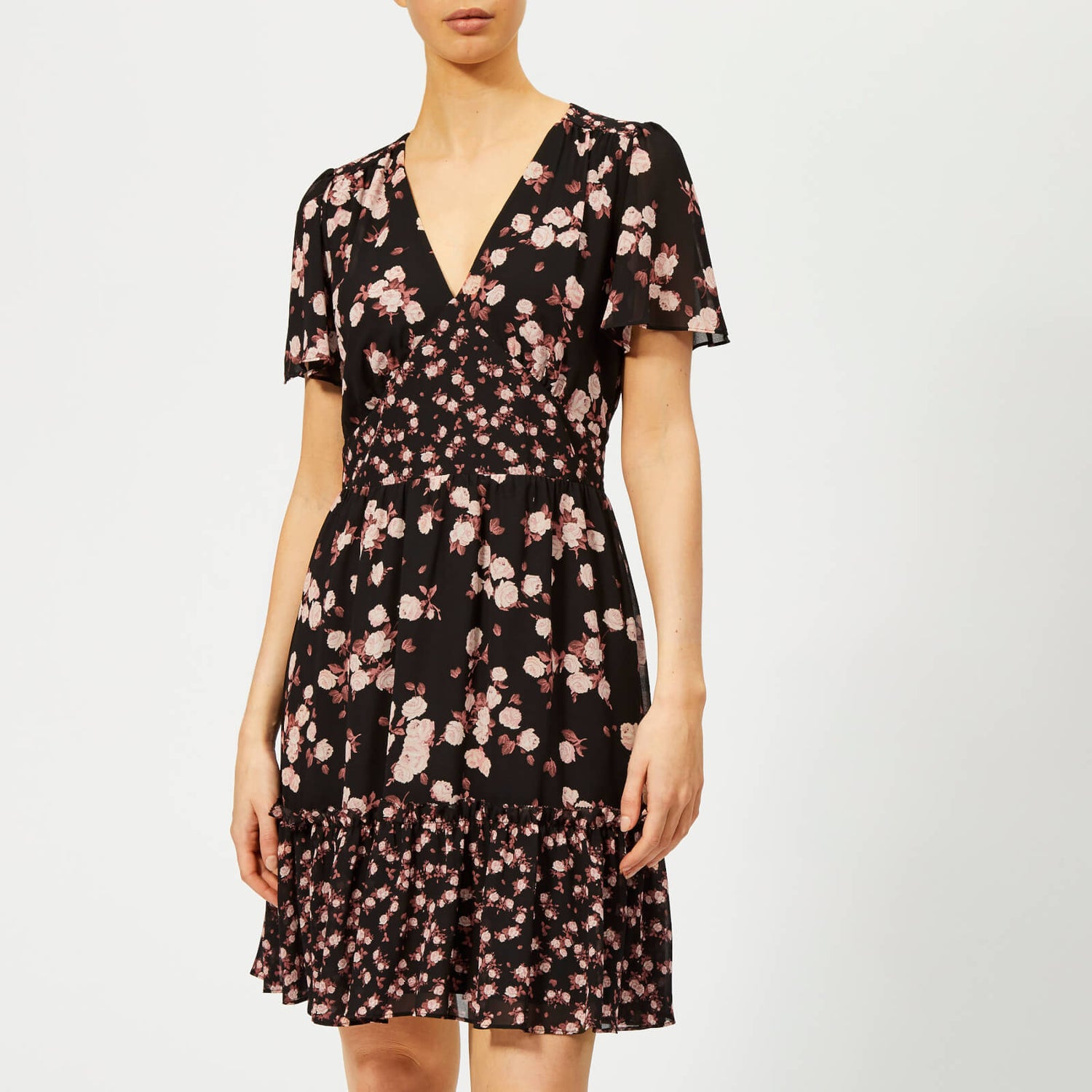 Michael kors mixed online rose georgette dress