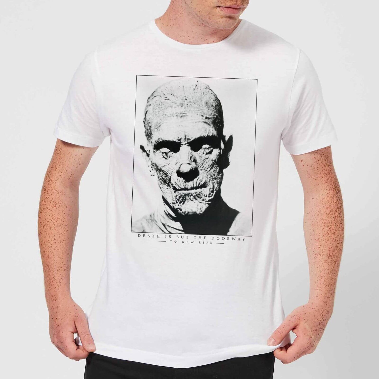 Universal Monsters The Mummy Portrait Men's T-Shirt - White
