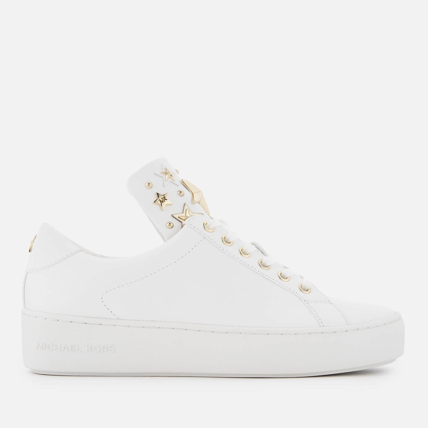 MICHAEL MICHAEL KORS Women s Mindy Leather Low Top Trainers Optic White TheHut
