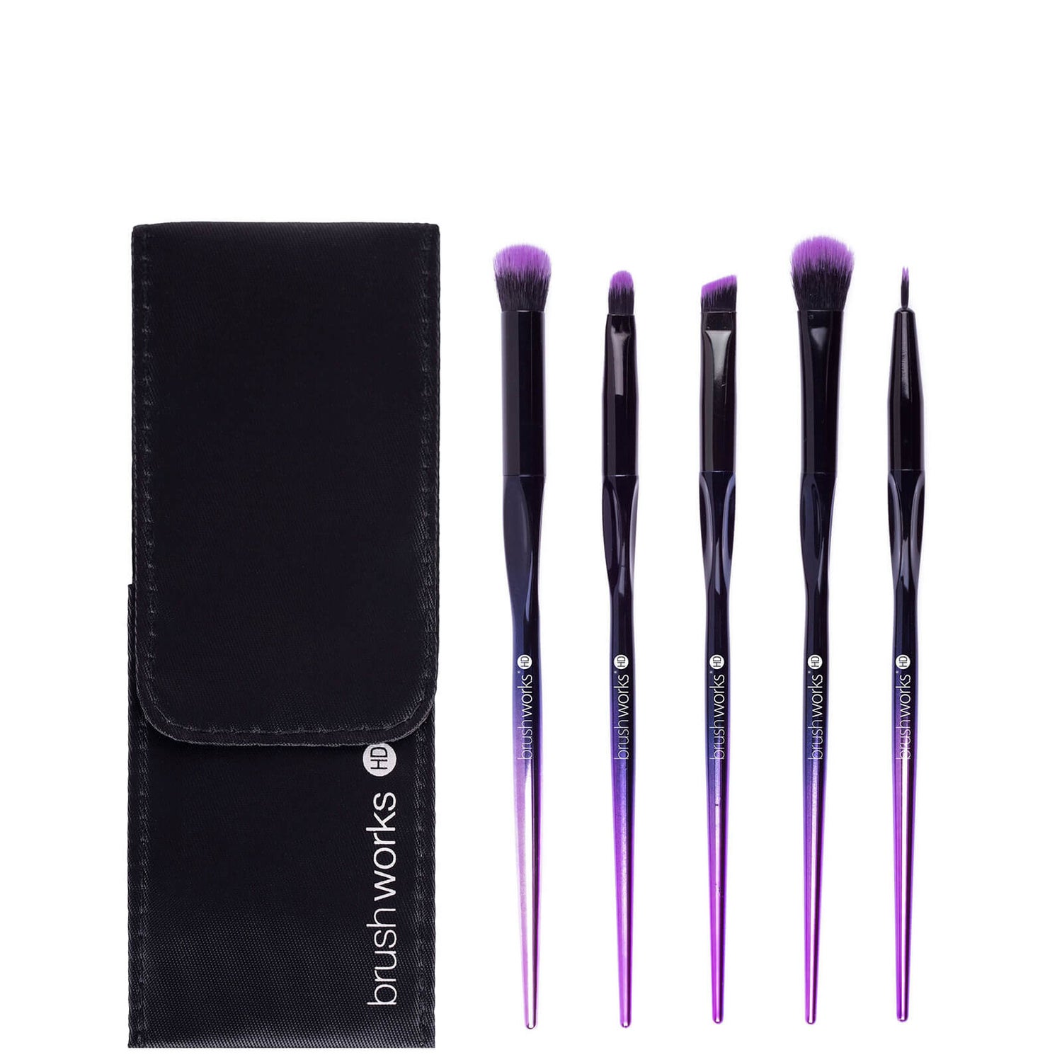 brushworks HD Precision Eye and Brow Brush Set LOOKFANTASTIC