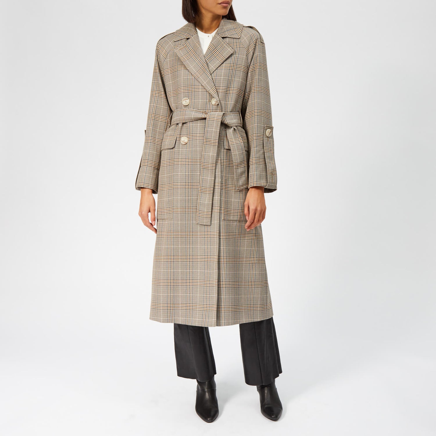 Whistles check coat on sale