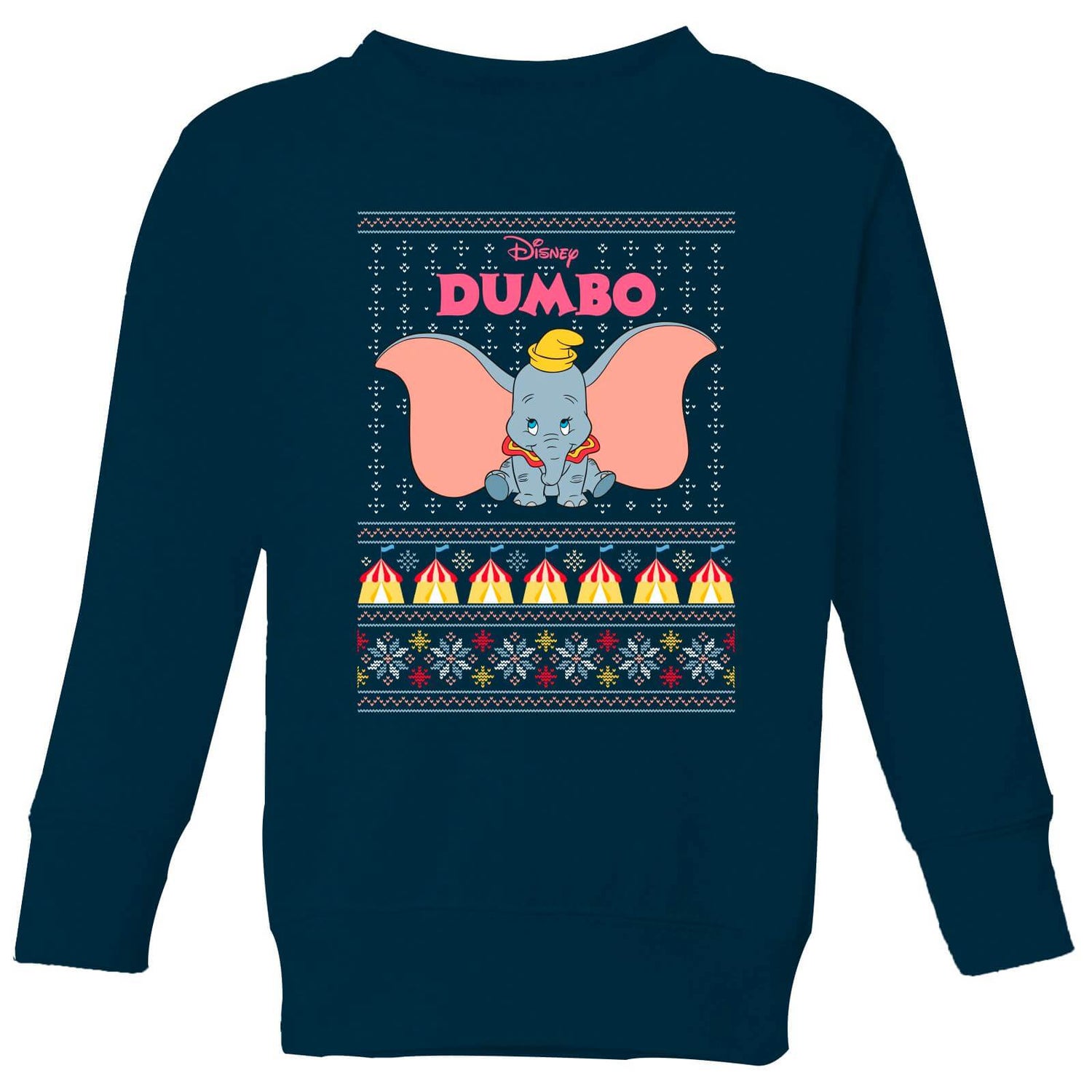 Disney Classic Dumbo Kids Christmas Jumper Navy Clothing Zavvi Ireland
