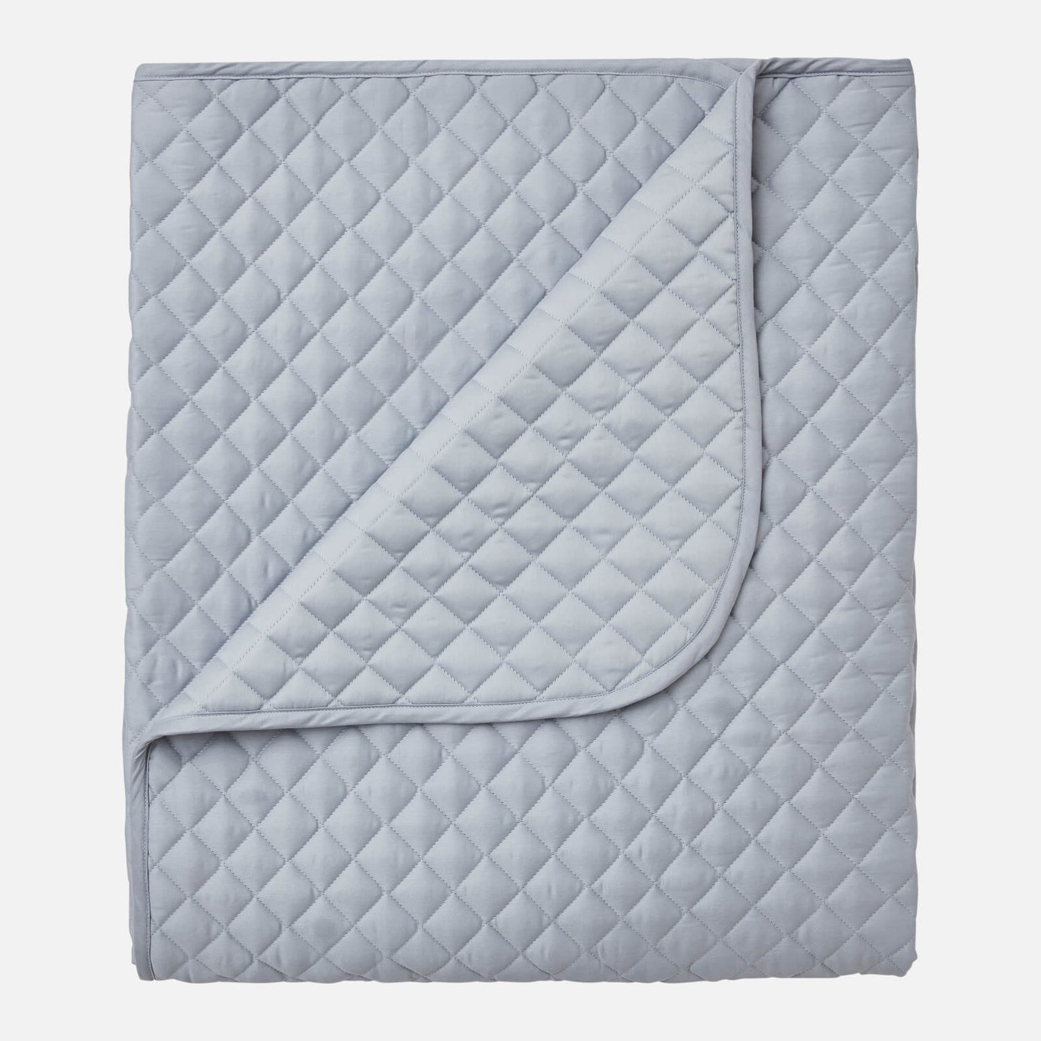in homeware Diamond Quilted Throw Blanket Silver