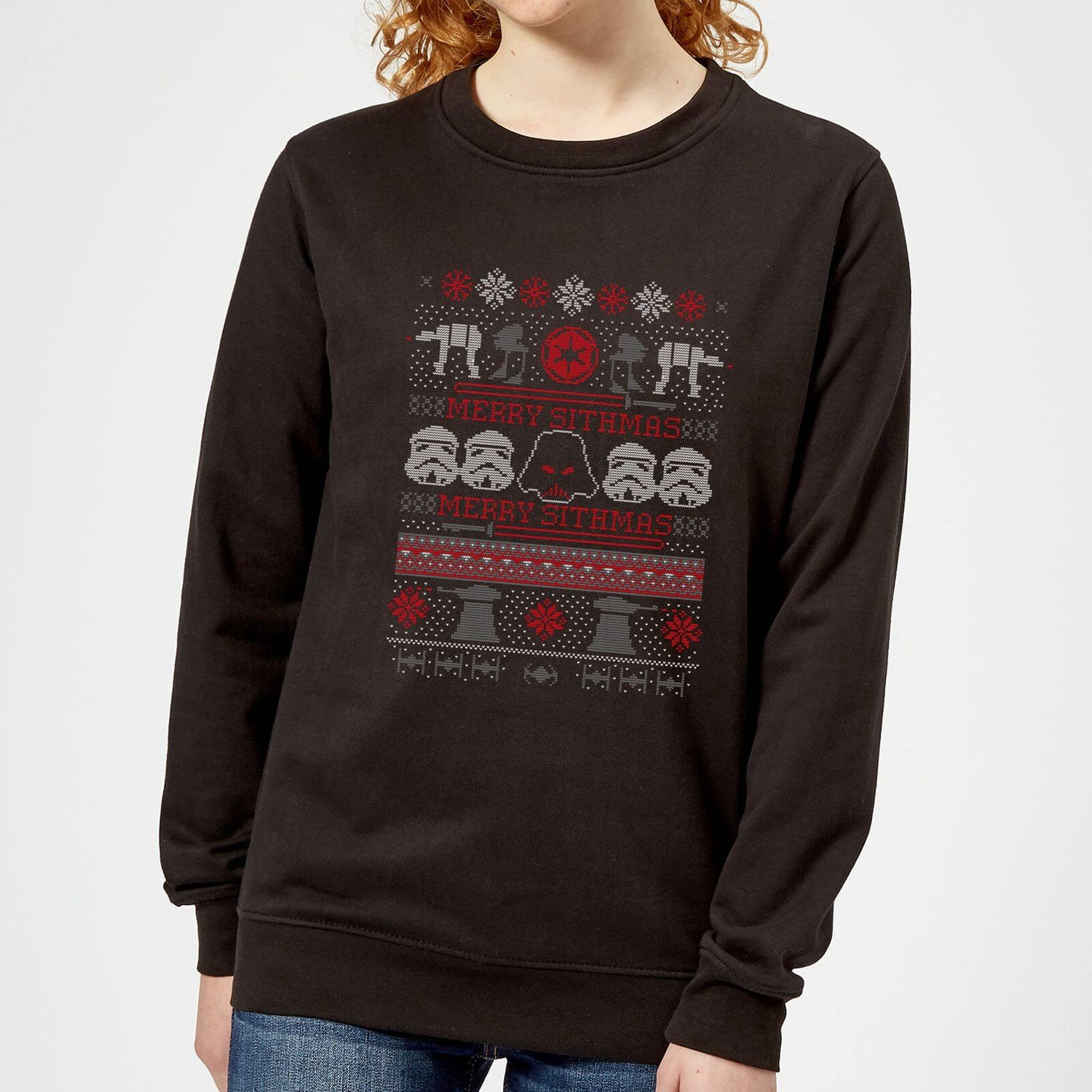 Star Wars Merry Sithmas Knit Women s Christmas Jumper Black IWOOT UK