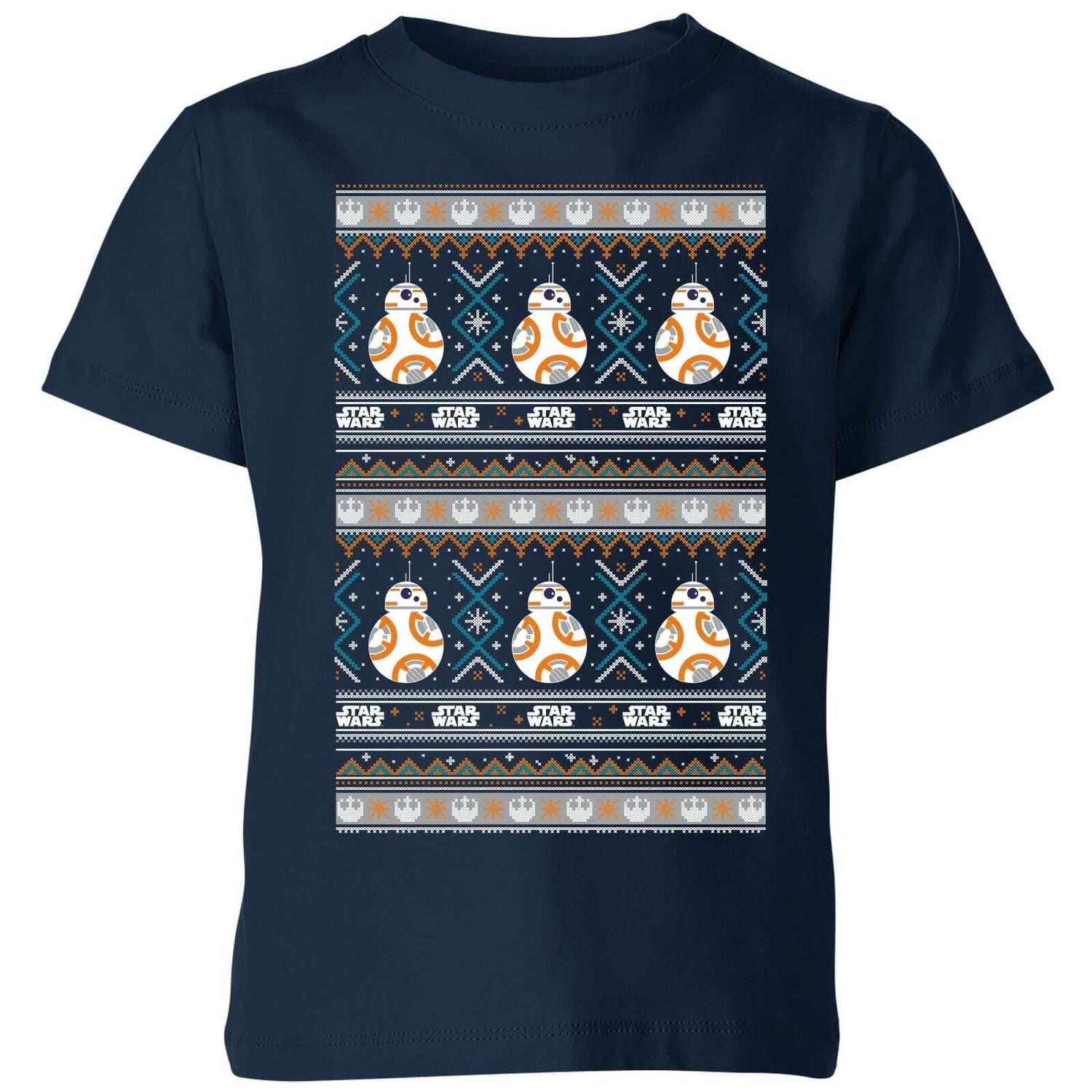 maximaal domineren opleggen Star Wars BB-8 Pattern Kids Christmas T-Shirt - Navy Clothing - Zavvi (日本)