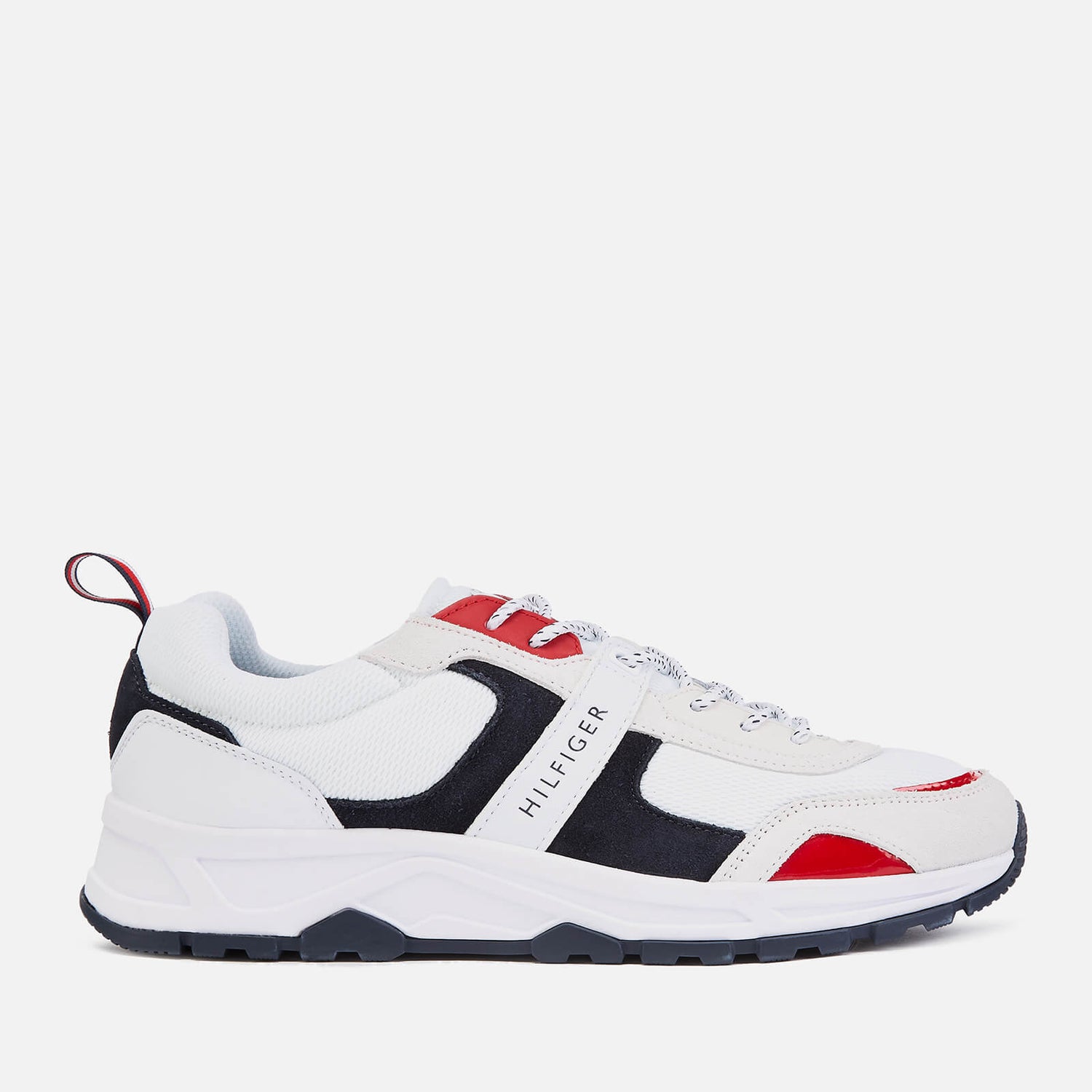 Tommy Hilfiger Men s Fashion Mix Chunky Runner Style Trainers Red White Blue