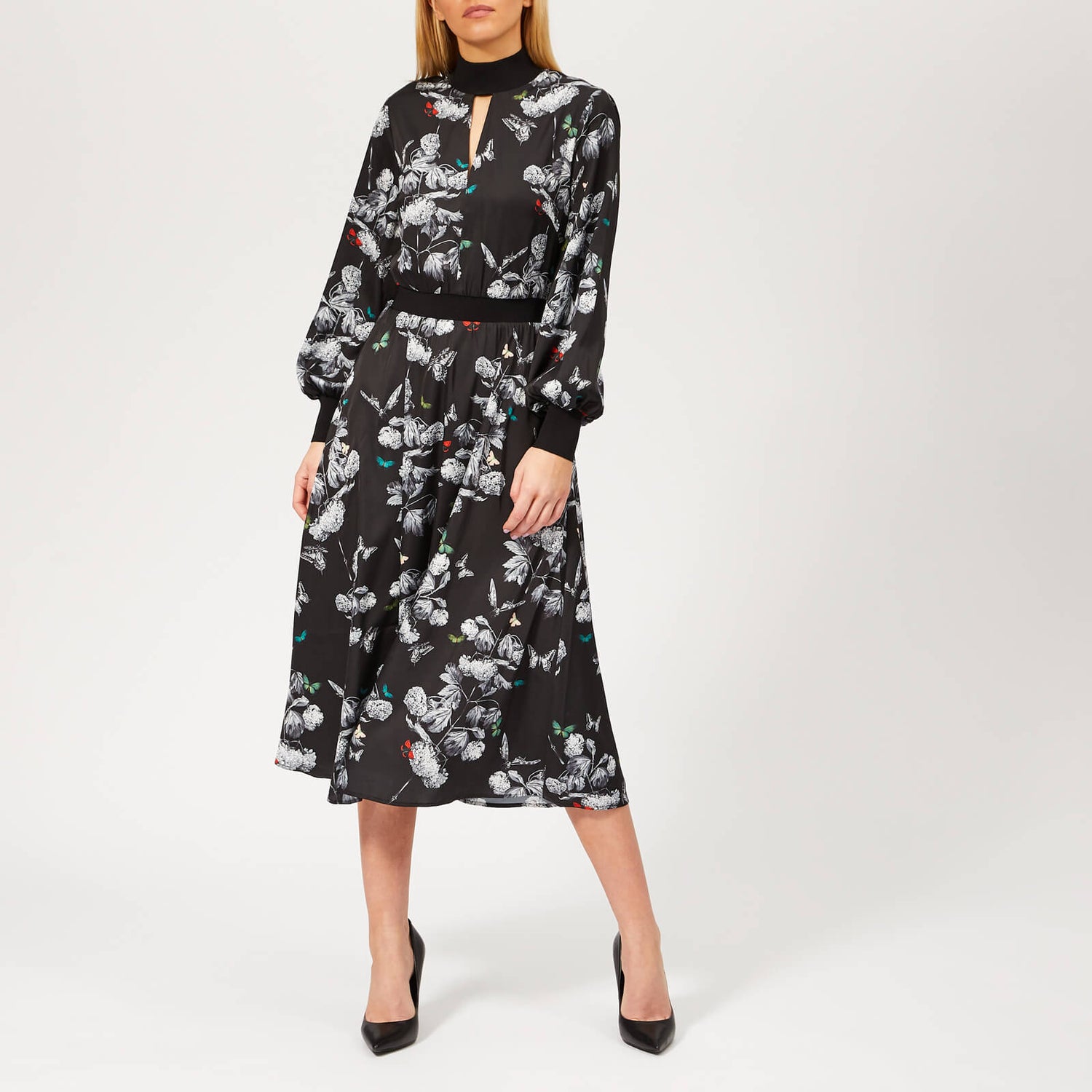 Ted Baker Women s Eynah Narrnia Midi Dress Black TheHut