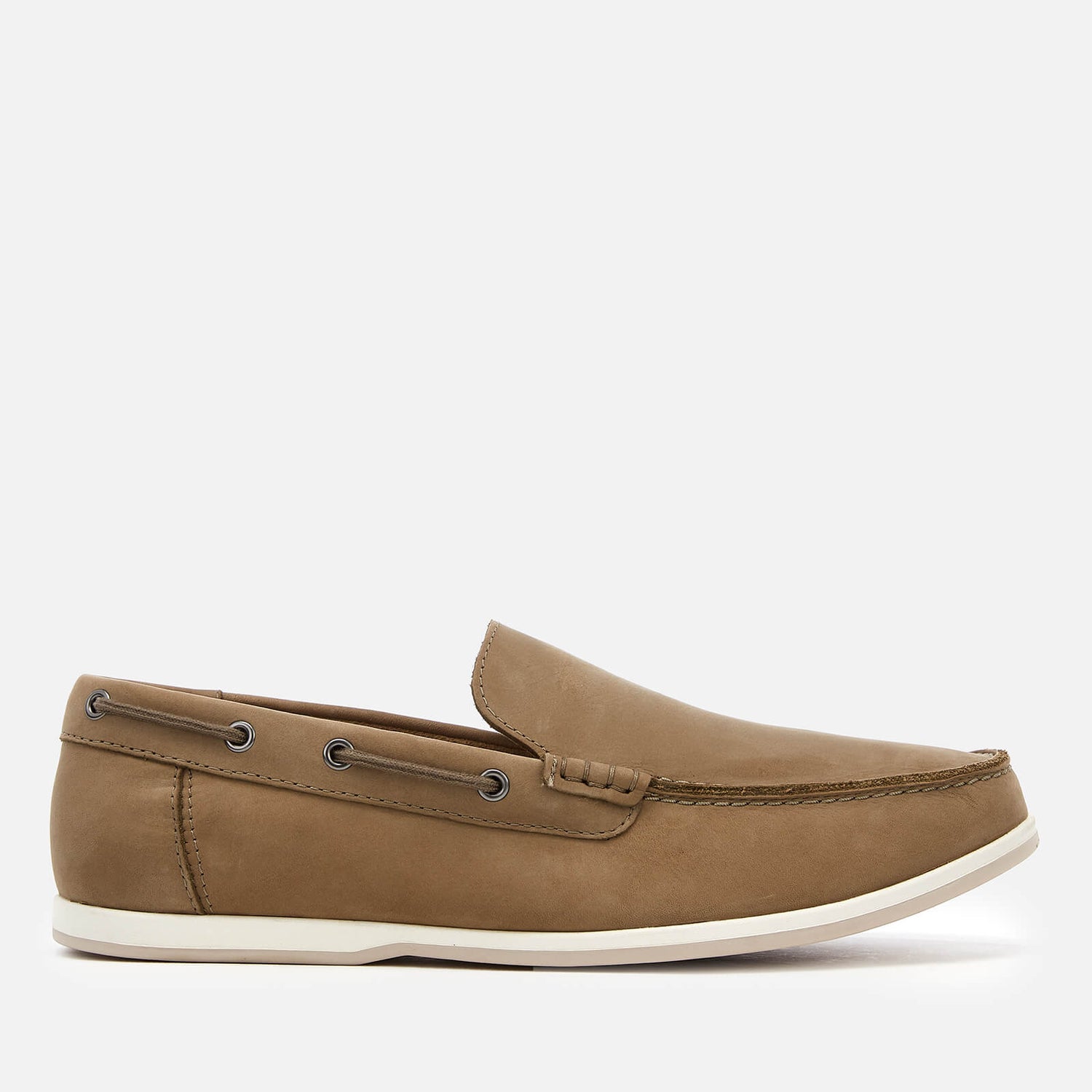 Clarks Men s Morven Sun Nubuck Slip On Pumps Olive TheHut