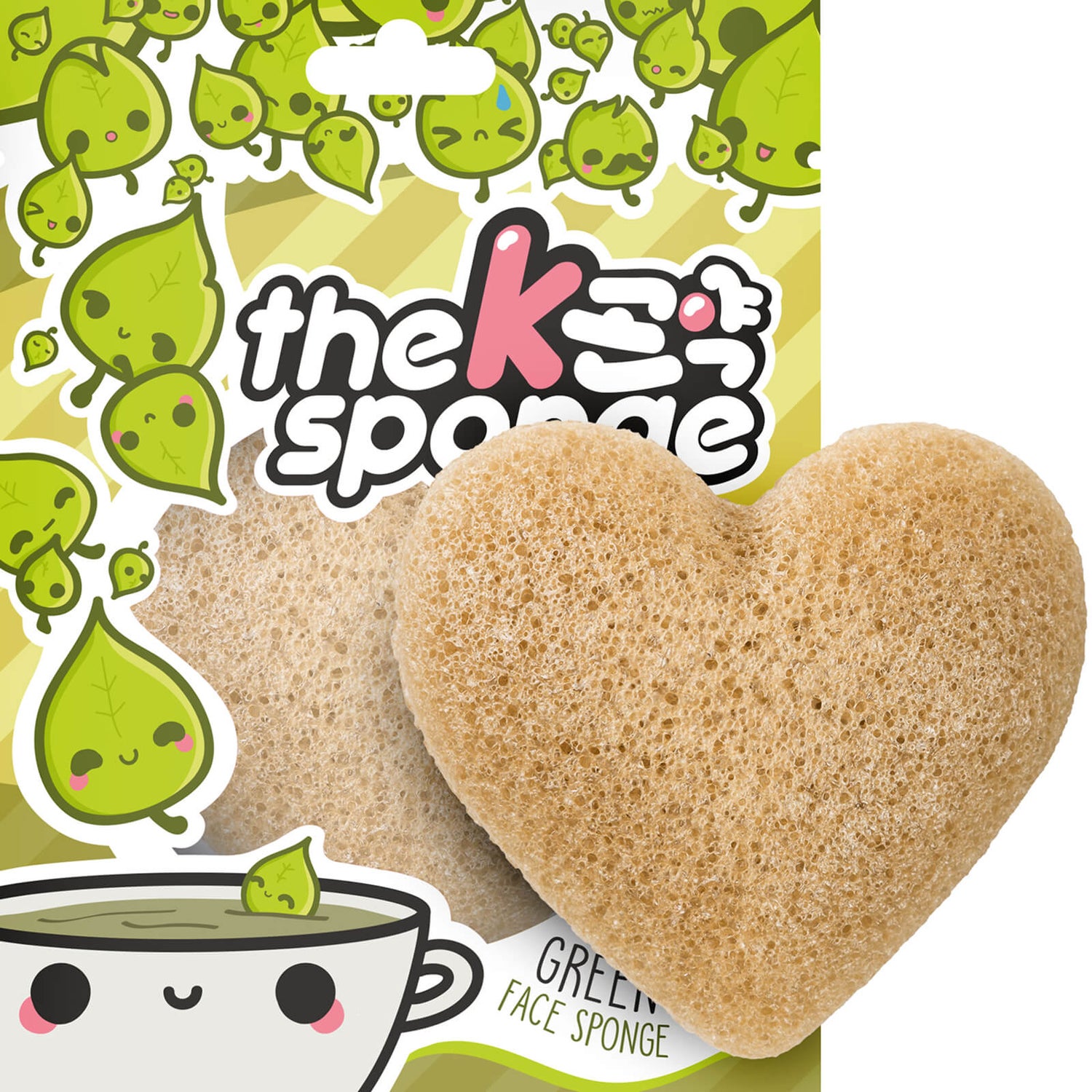 The Konjac Sponge Company K-Sponge Heart Sponge - Green Tea 12 g
