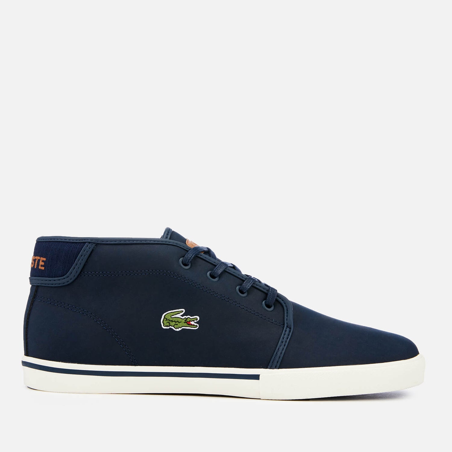 Lacoste Men s Ampthill 119 1 Leather Chukka Trainers Navy Light Brown TheHut