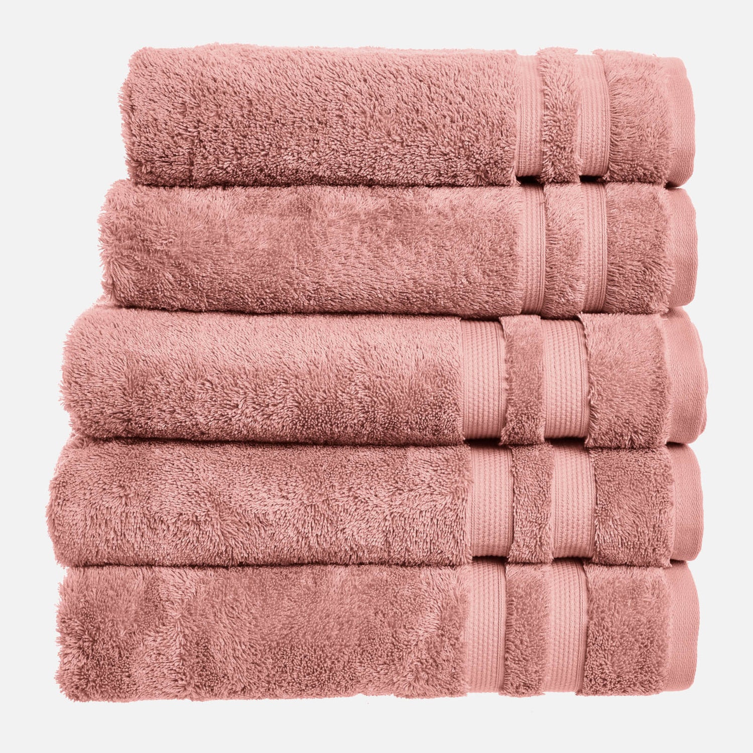 ïn home 100% Egyptian Cotton Pile 5 Piece Towel Bale - Blush