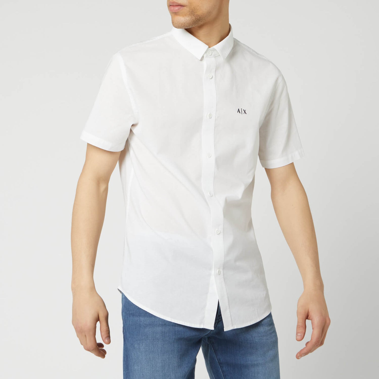 Armani Exchange Men's Short Sleeve Shirt - White | TheHut.com