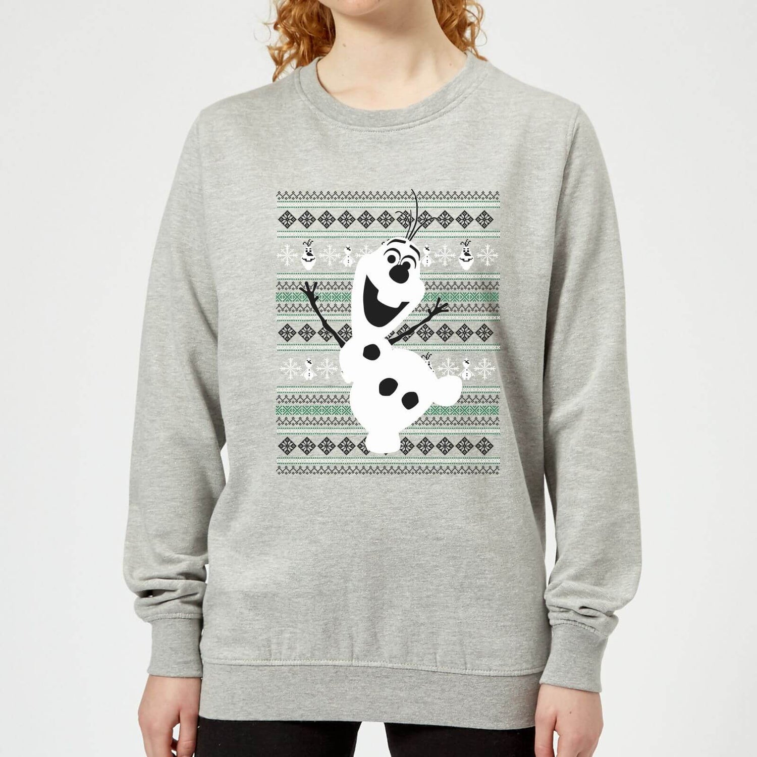 Disney Frozen Olaf Dancing Women's Christmas Sweatshirt Grey