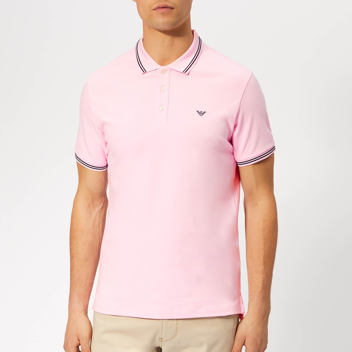pink armani polo shirt