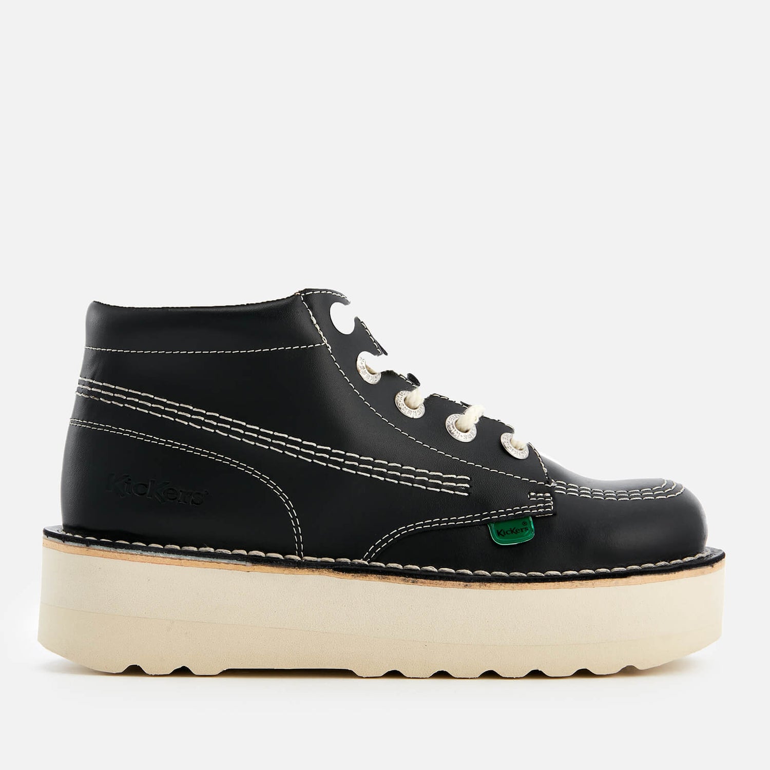 Kickers Women s Kick Hi Stack Leather Boots Navy TheHut