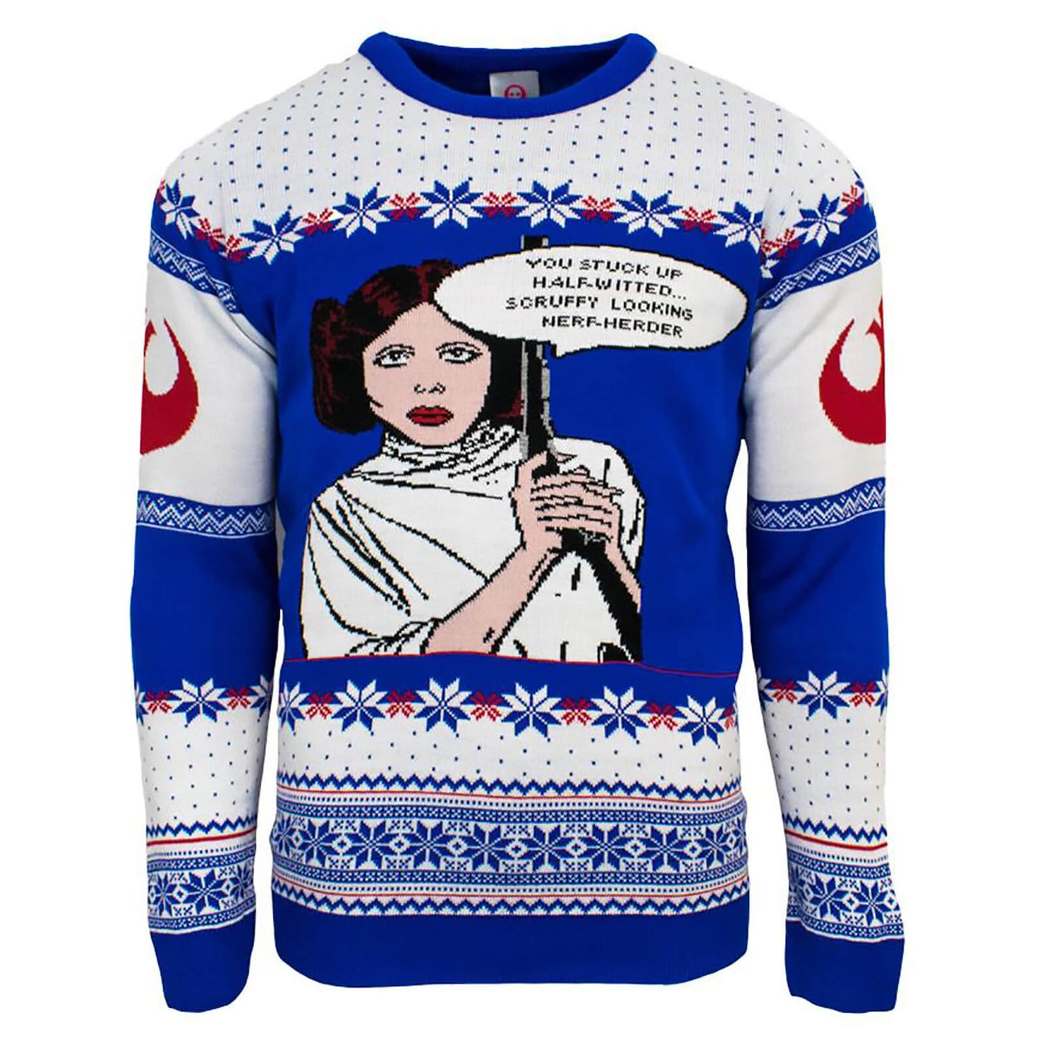 Star Wars Official Princess Leia Christmas Jumper Multi Merchandise Zavvi UK