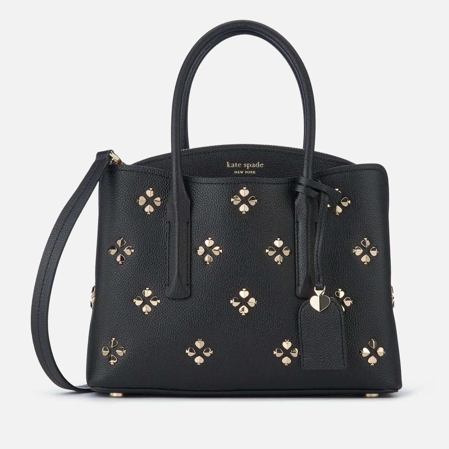Margaux Spade Stud Medium Tote Bag - Black