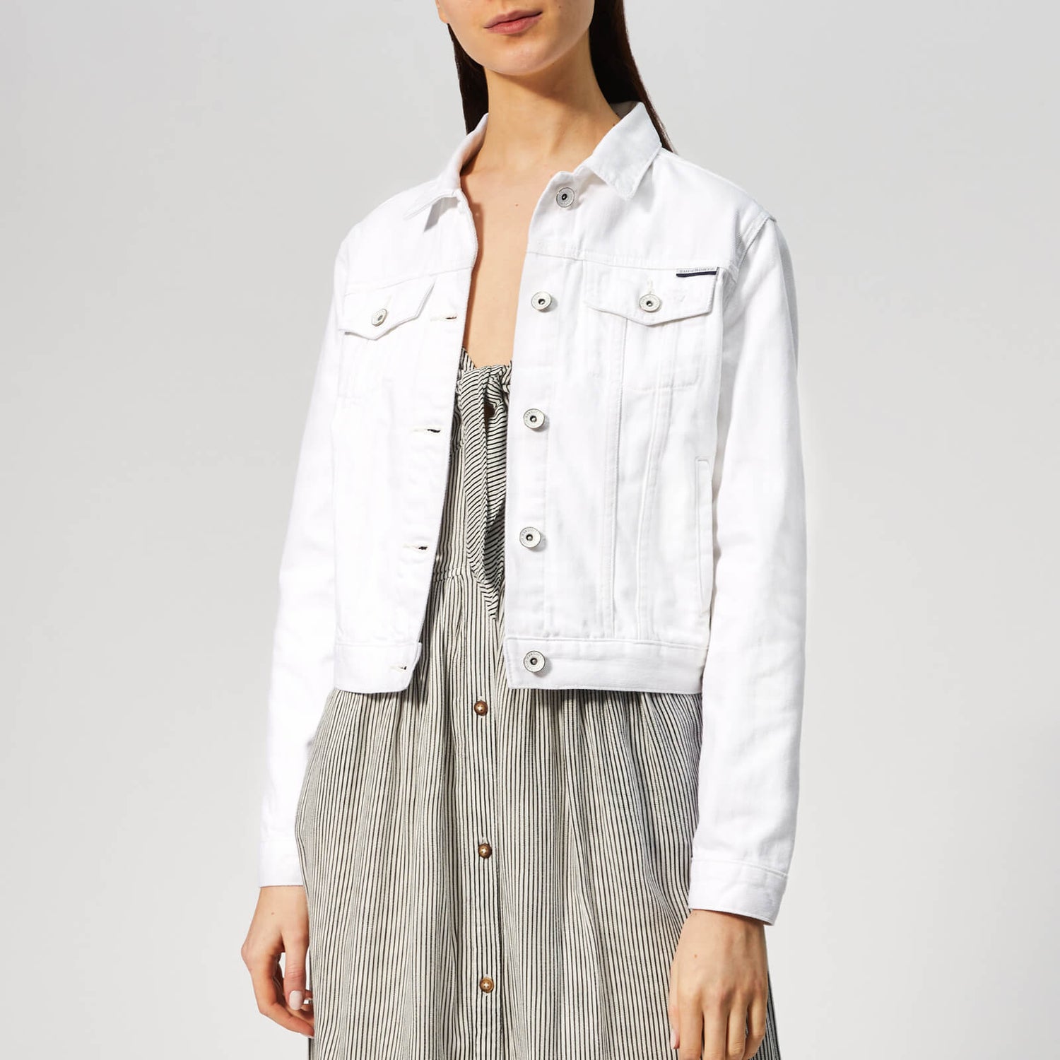 Superdry white on sale denim jacket