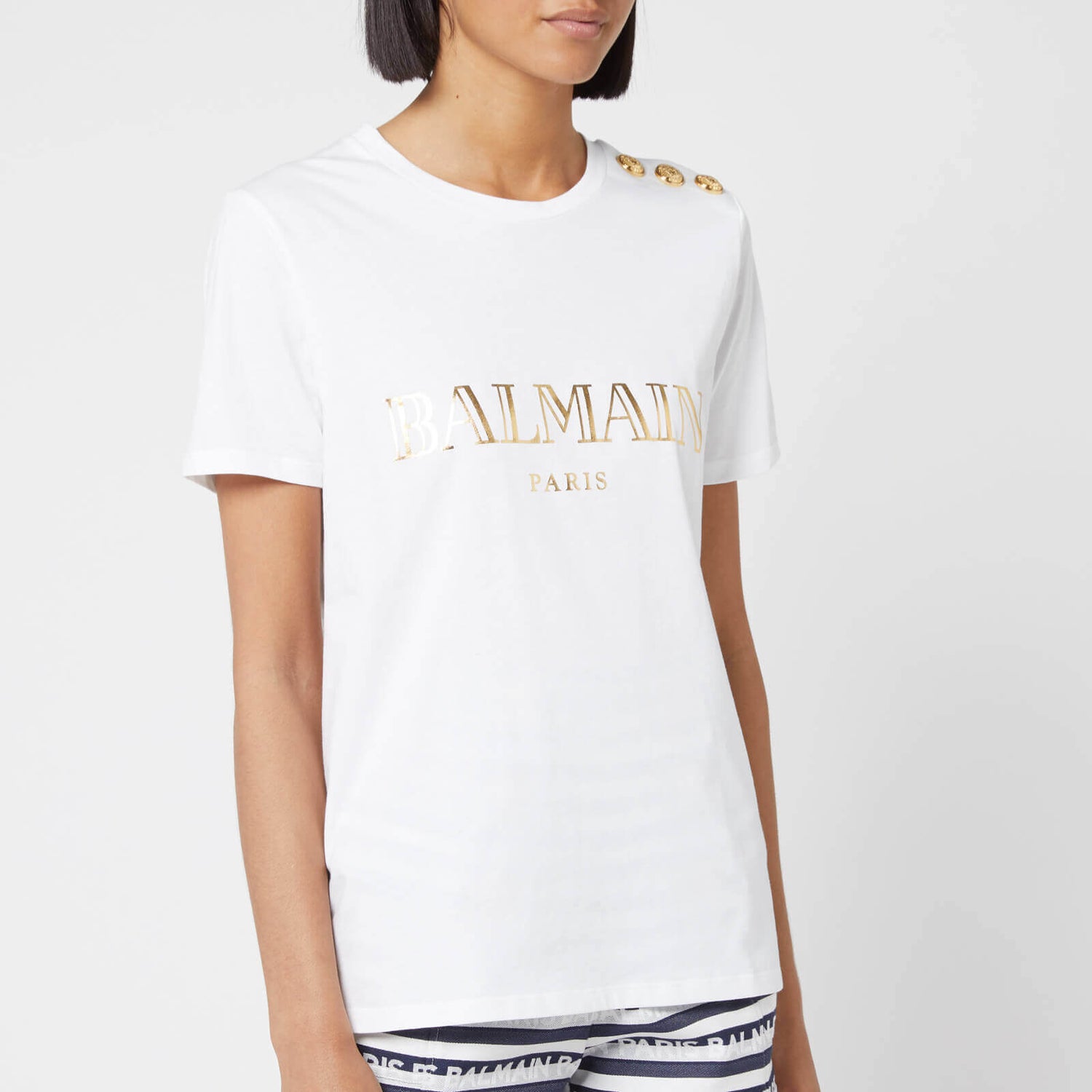 Balmain Women's Logo T-Shirt - White 