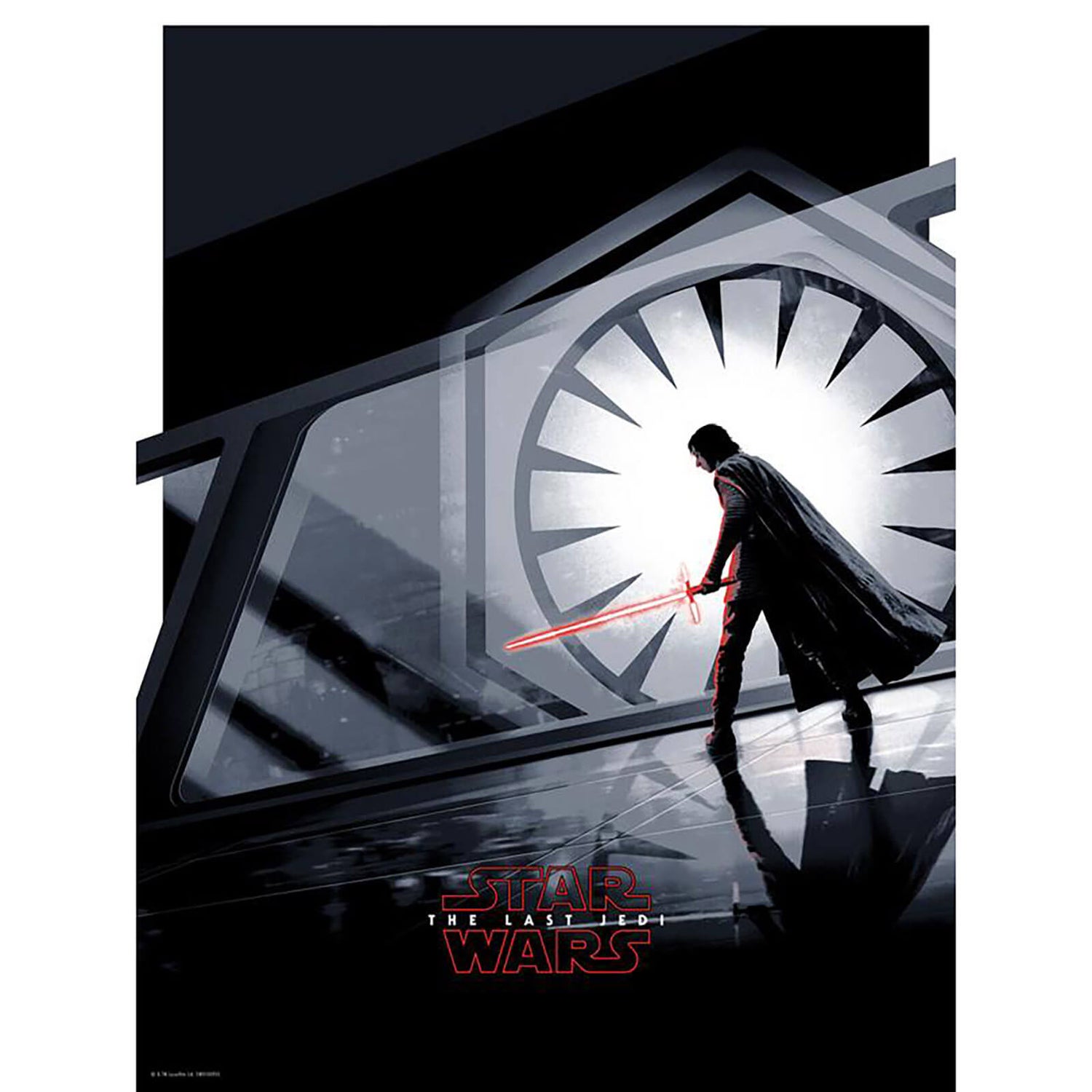 Star Wars The Last Jedi "Kylo Ren" Screenprint by Matt Ferguson - Zavvi UK Exclusive