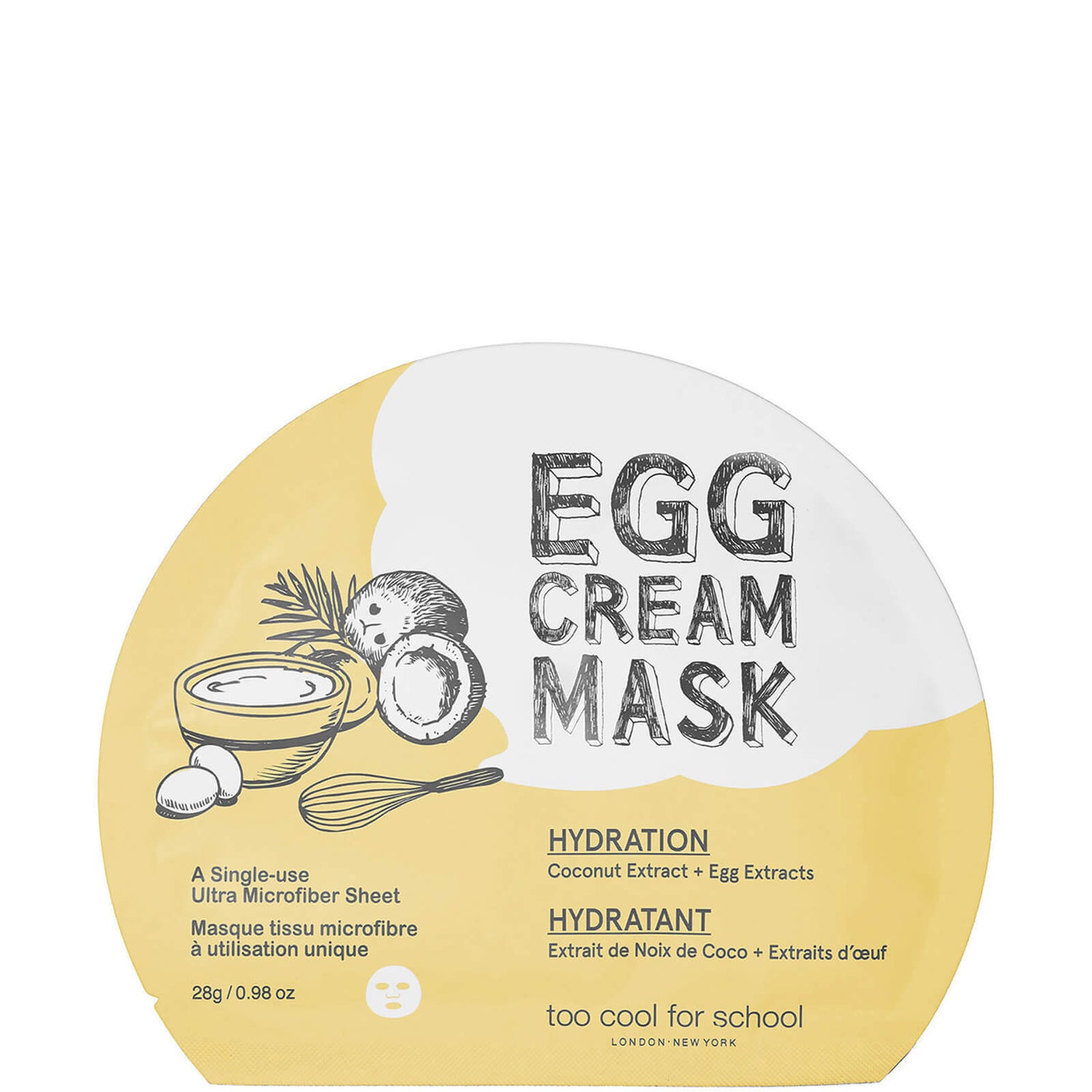 Too Cool For School Egg Cream Hydration Mask 28g Cult Beauty