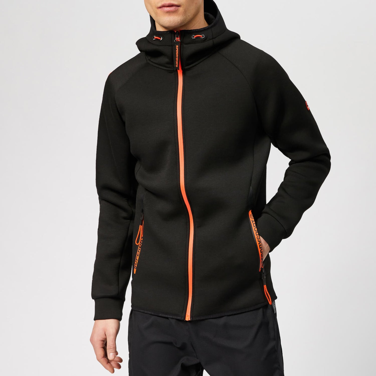 Superdry Sport Men s Gym Tech Stretch Zip Hoody Black TheHut